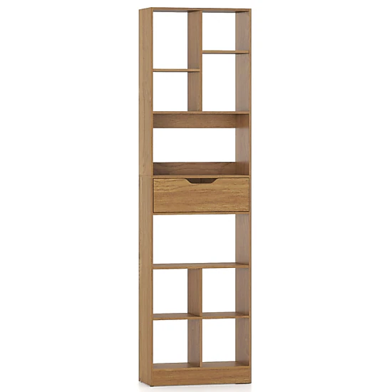 SlickBlue 71 Inch Freestanding Bookshelf with Storage Cabinet Drawer