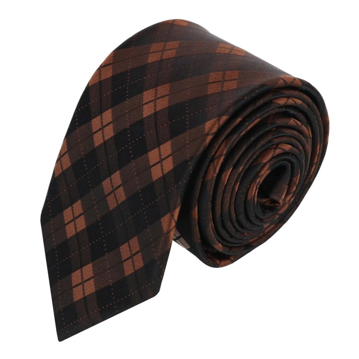Trafalgar Digby Checkered Plaid Silk Necktie