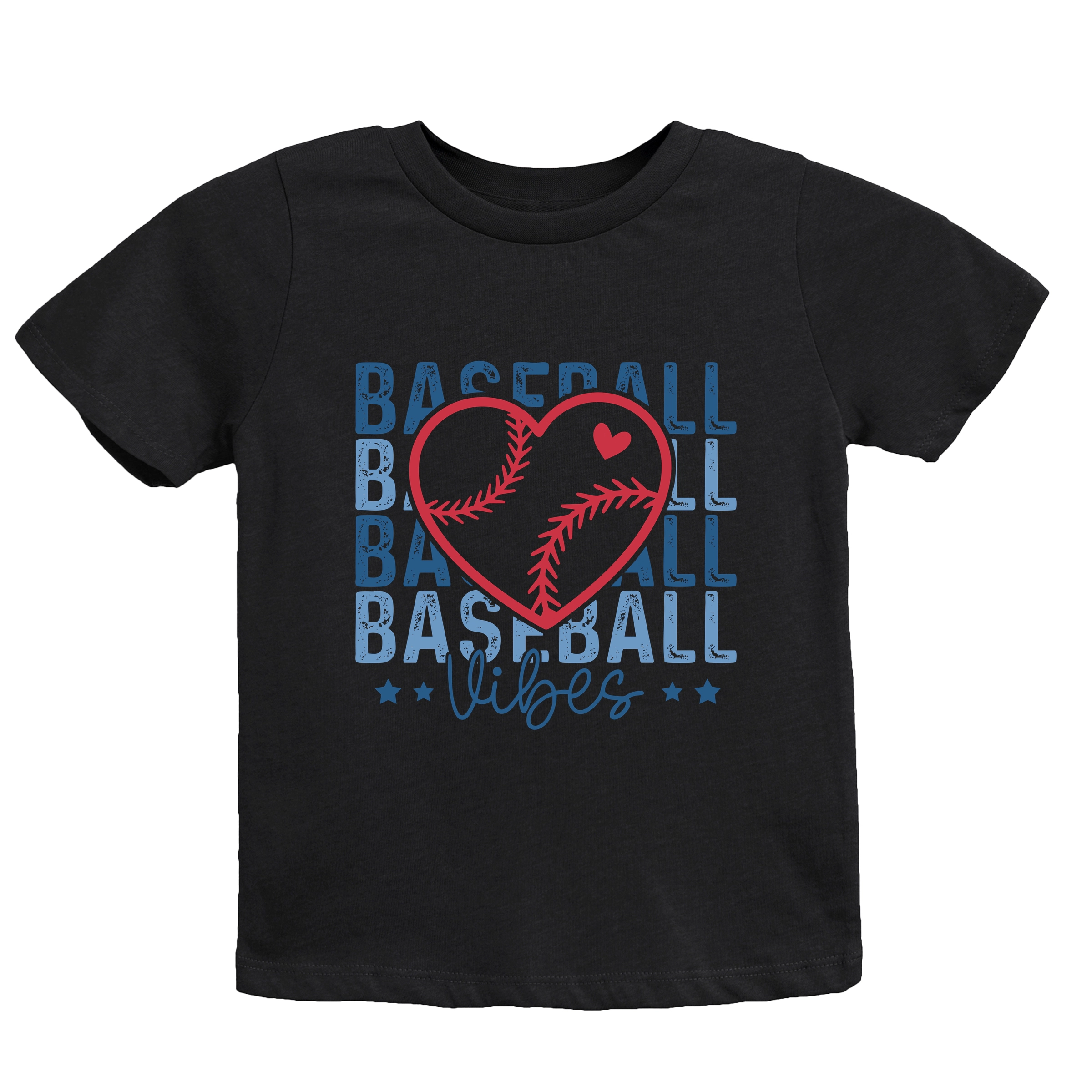 The Juniper Shop - Baseball Heart Stacked Youth Short Sleeve Graphic T-Shirt