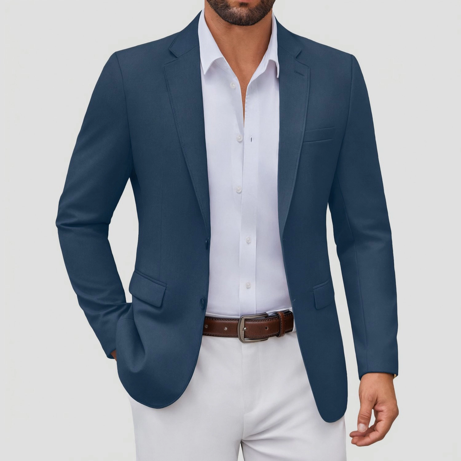 COOFANDY Mens Mint Green Blazer Long Sleeve Notched Lapel Two Button Casual Jackets