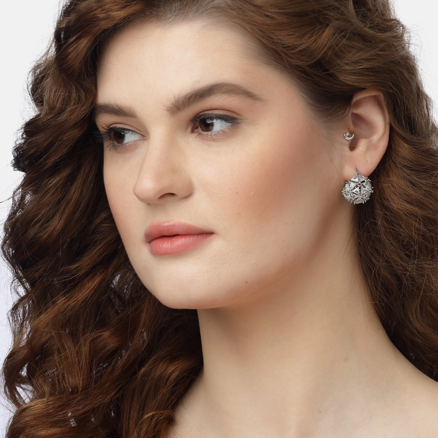 AGP PARIS Womens Starlight Cluster Drop Earrings