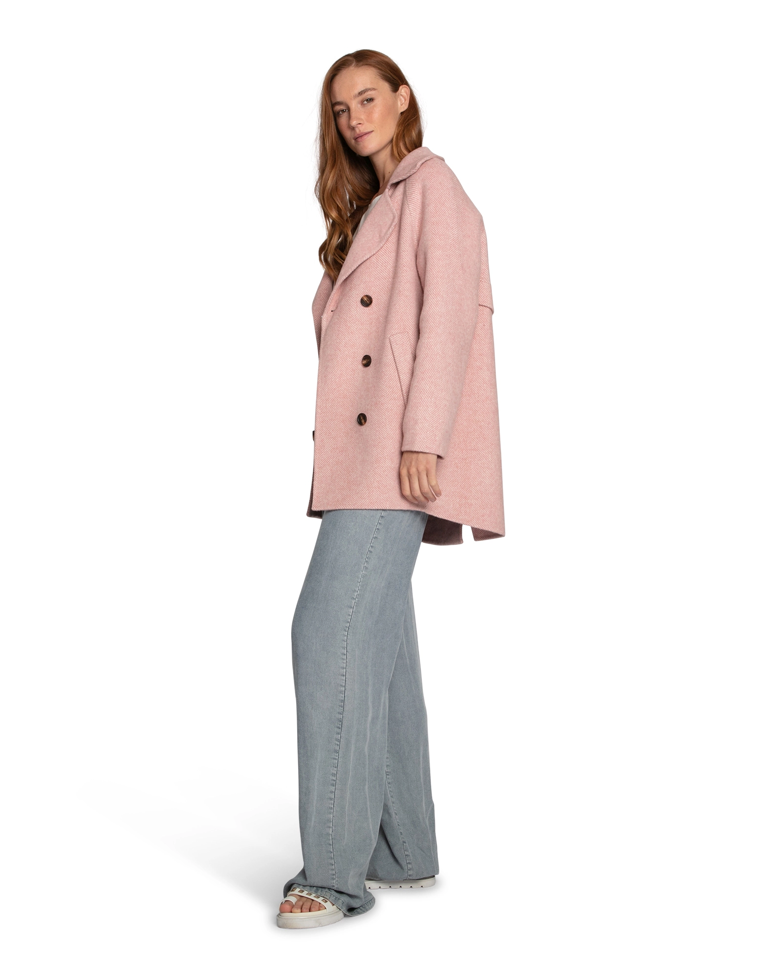 Belle & Bloom Womens Wanna Be Loved Wool Blend Peacoat