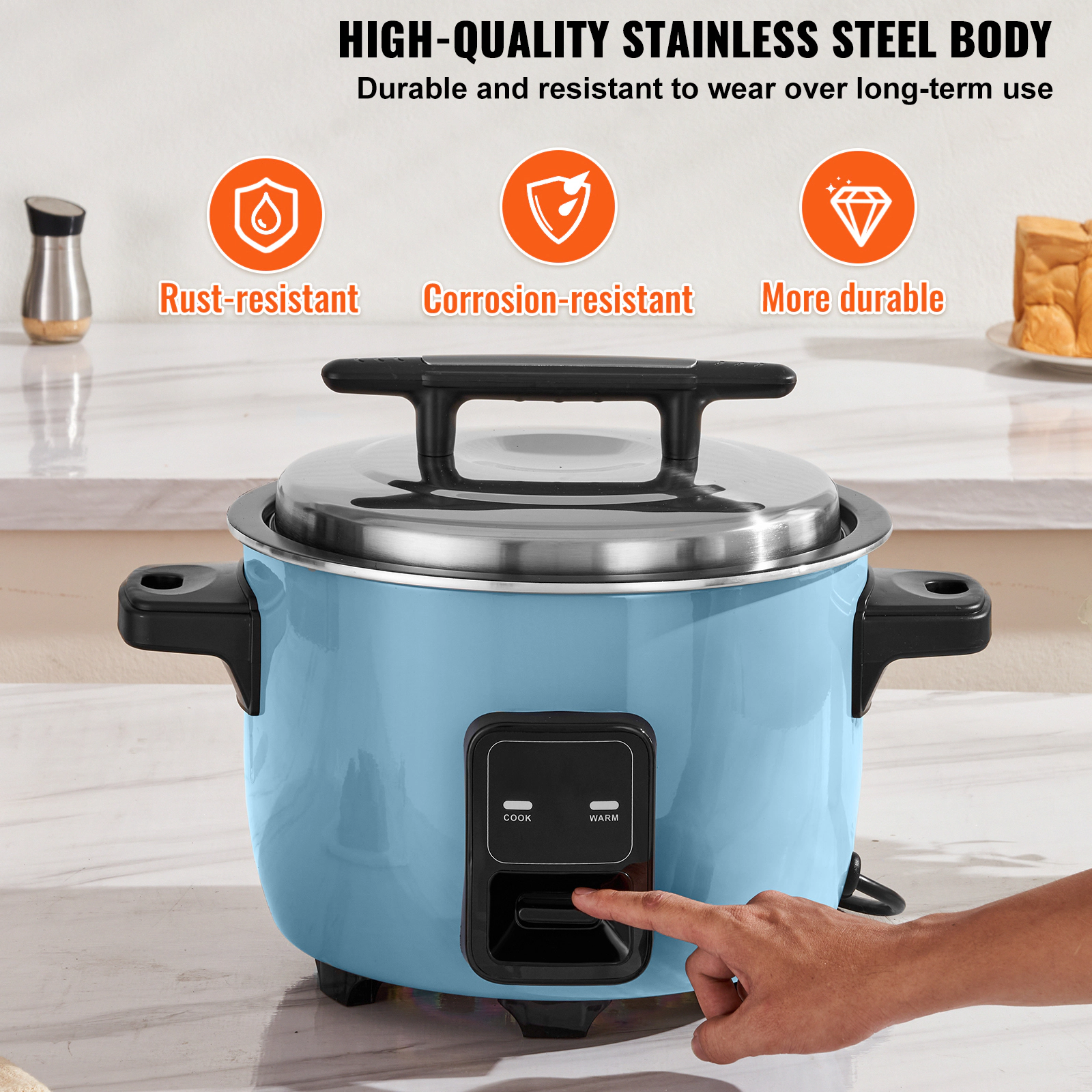 HONGGE Commercial Rice Cooker Rice Cooker / Large Rice Cooker and Warmer with Nonstick Inner Pot Fast Cooking and