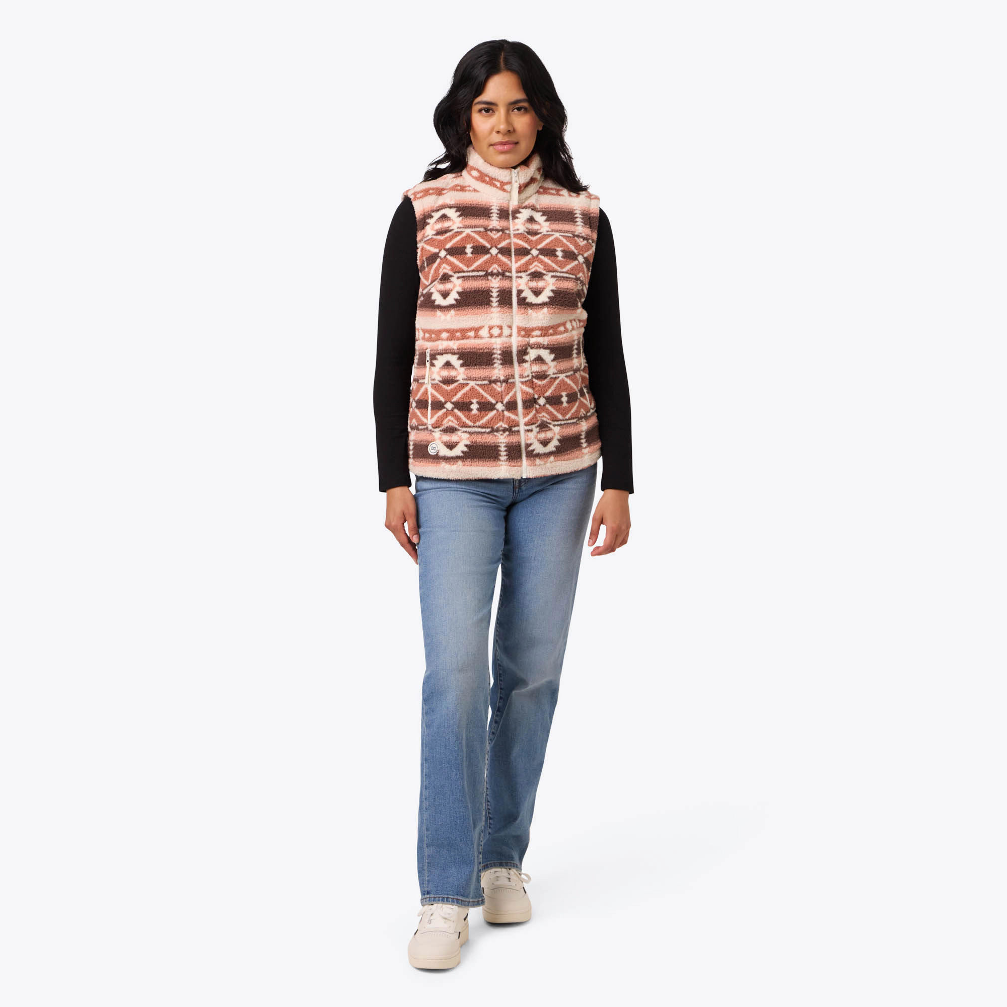 Mobile Warming Women's Upland High-Pile Long Printed Heated Vest