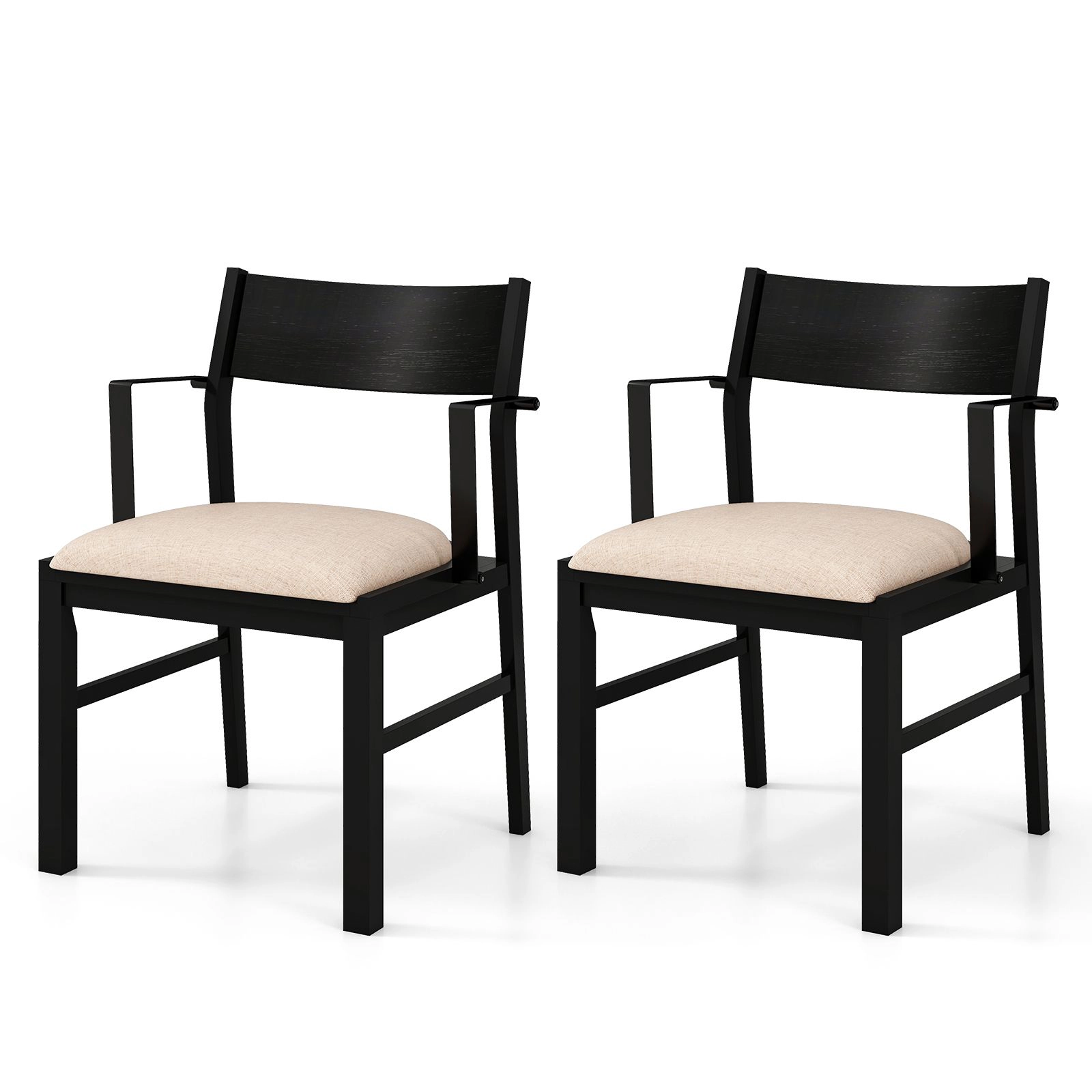 SlickBlue Upholstered Dining Chairs with Armrests Set of 2