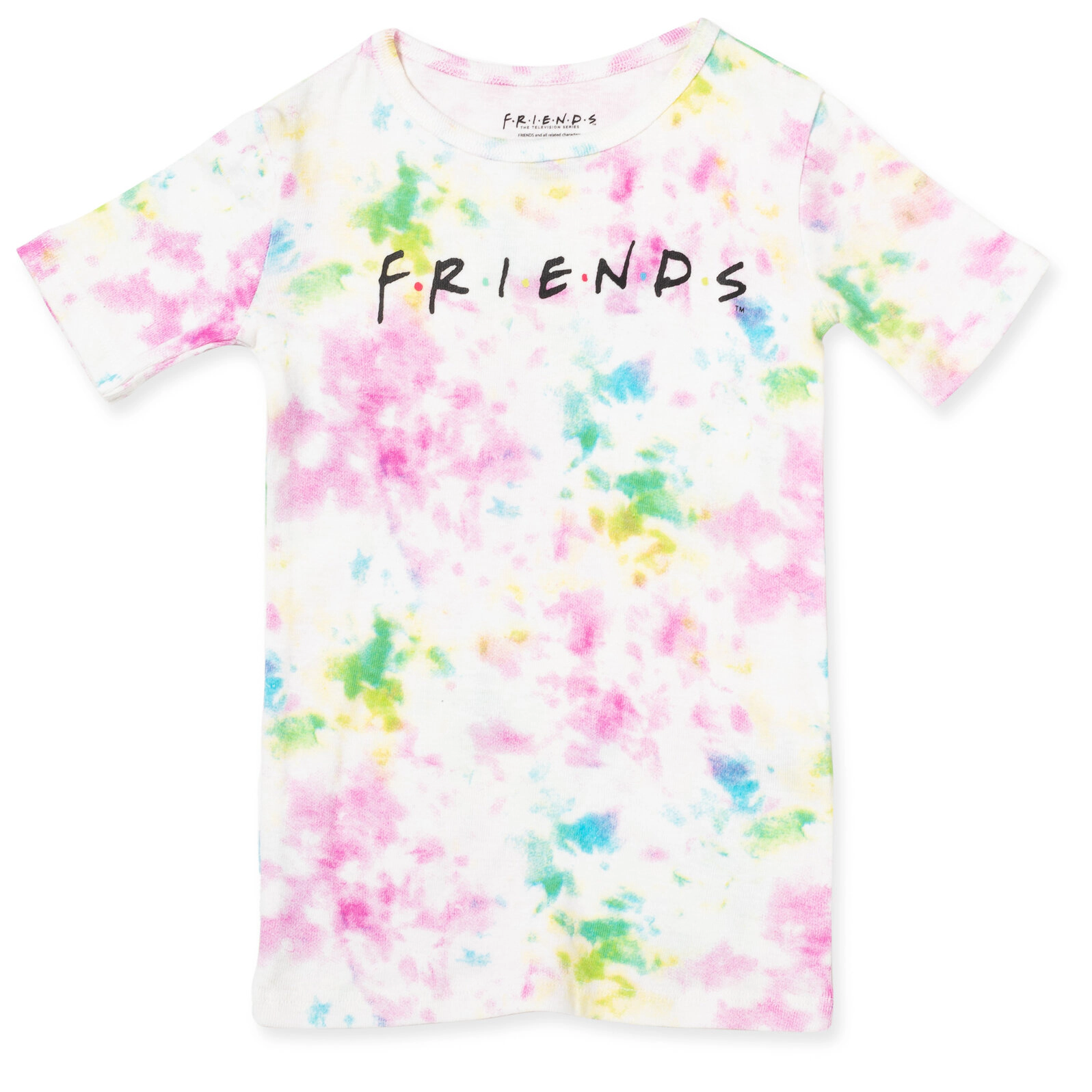 Friends Girls' 2-Piece Pajama Tee and Bike Shorts Set