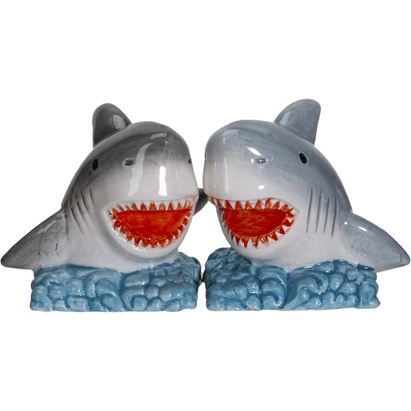 Pacific Giftware Shark Jaws King of the Ocean Ceramic Salt and Pepper Shakers Set
