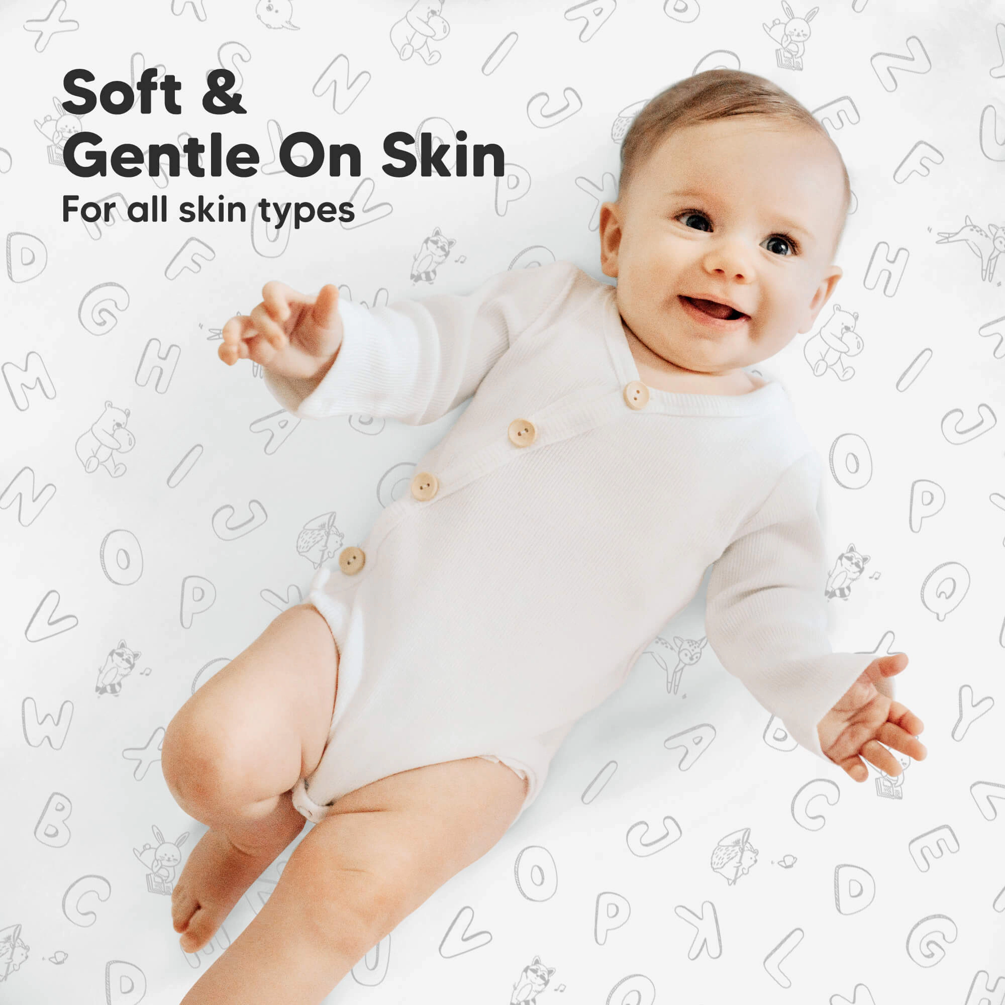 KeaBabies Soothe Fitted Mini Crib Sheet
