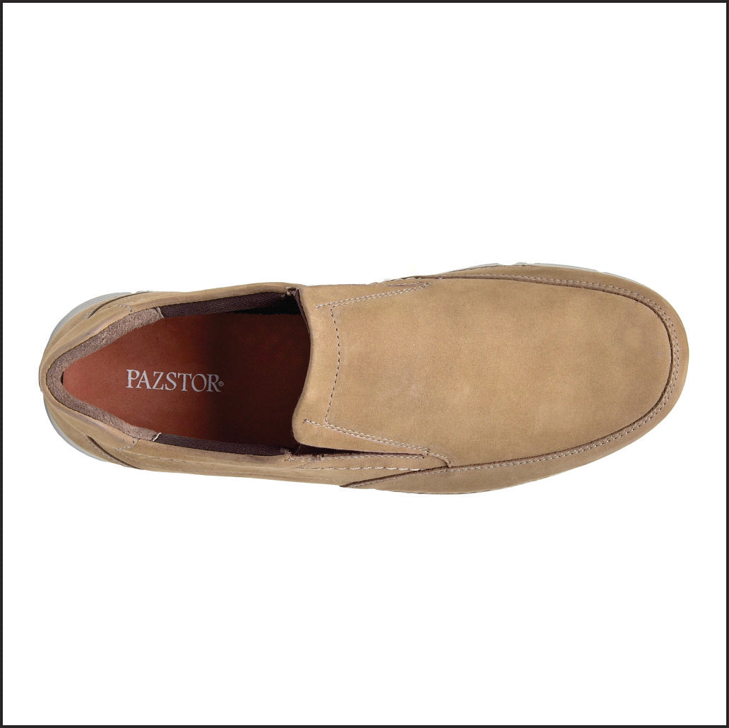Pazstor Men’s Nubuck Leather Moccasin Rock
