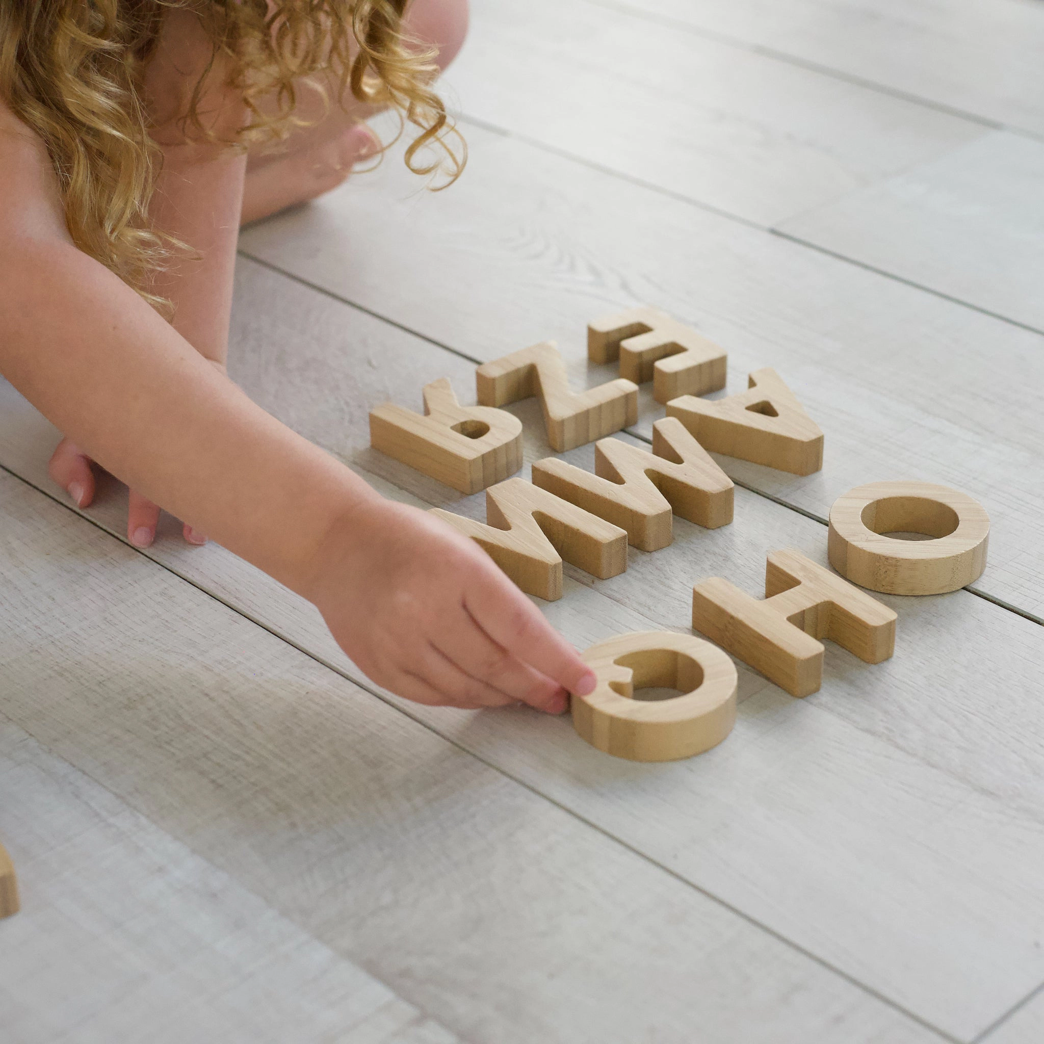 Wee Gallery Bamboo Alphabet - 26-Piece Sustainable Bamboo Letters