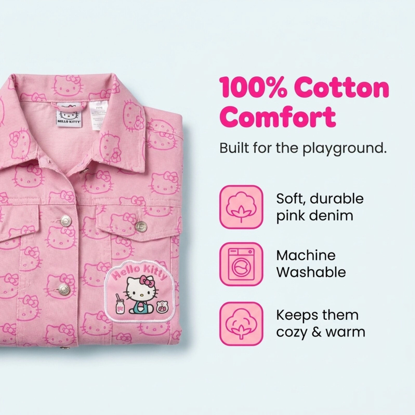 Hello Kitty Girls' Denim Jacket