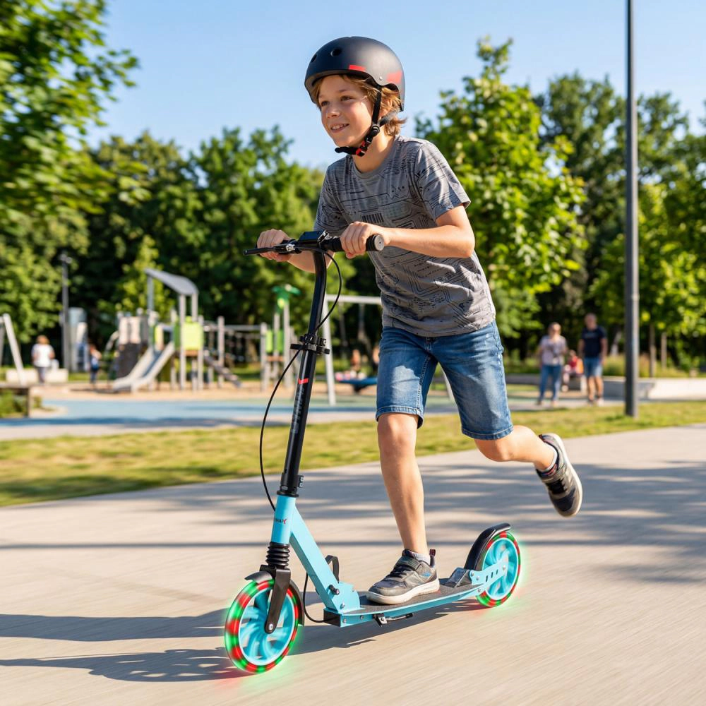 Hivvago Kick Scooter for Kids Foldable with Large Light-up Wheels