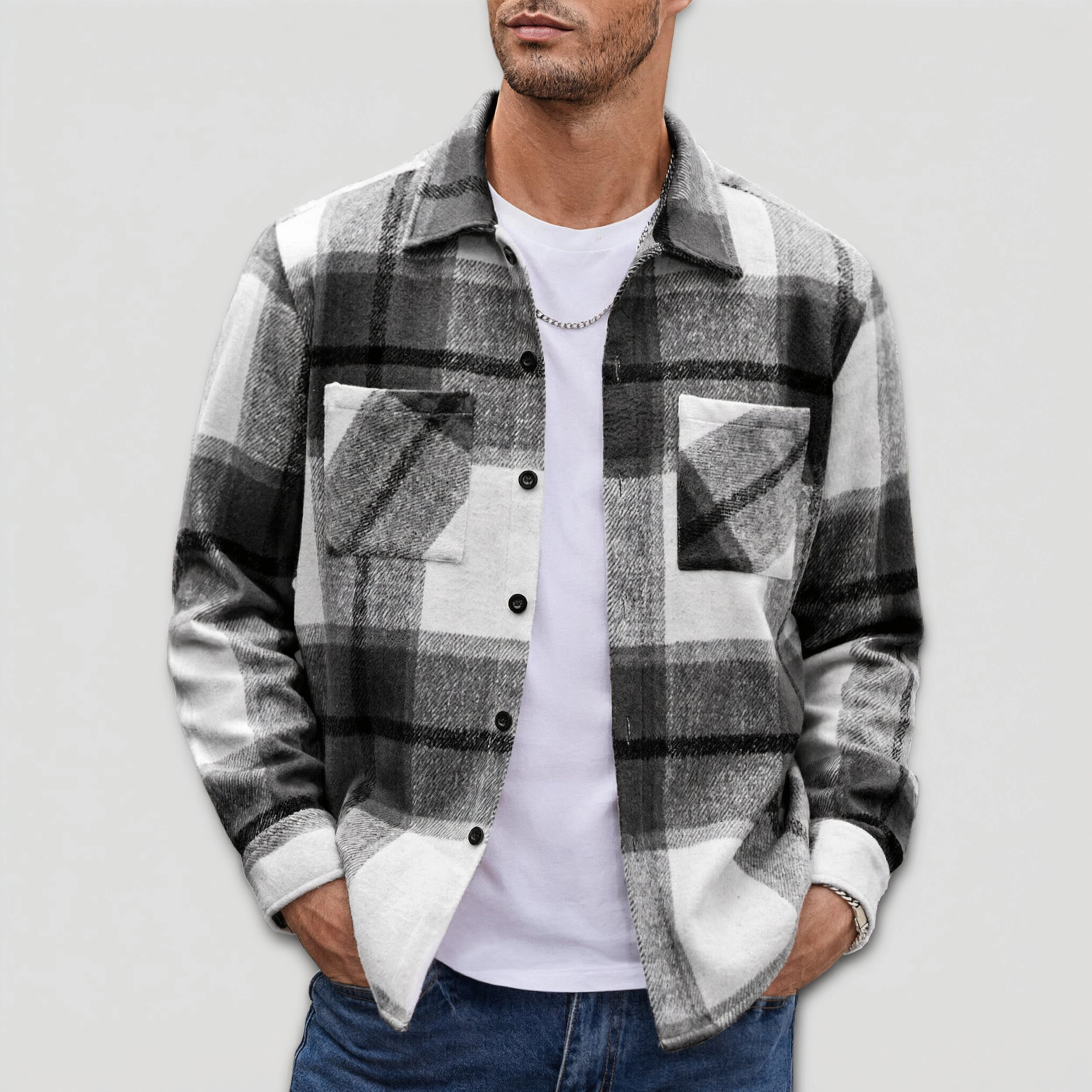 COOFANDY Men's Regular Fit Long Sleeve Flannel Shirt