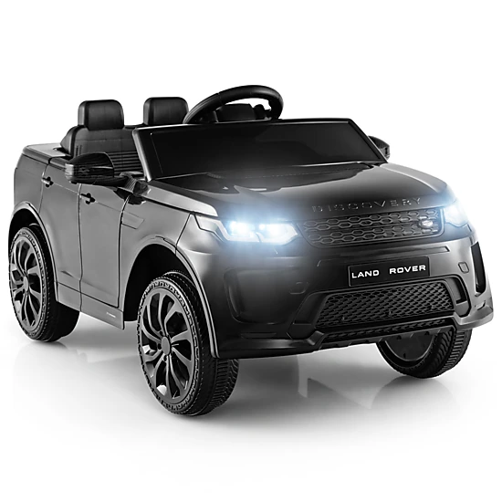 LJG 12V Kids Ride on Car with Remote Control Lockable Doors Slow Start System and LED Lights