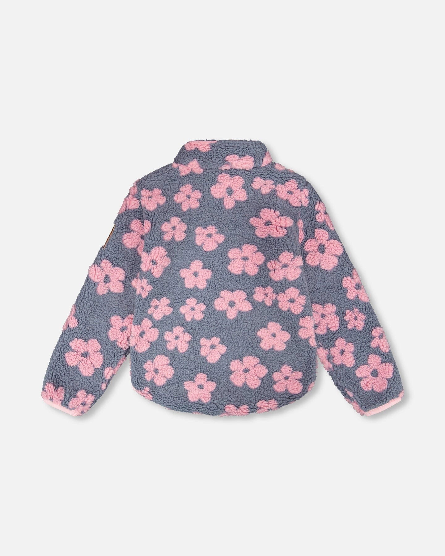 Deux par Deux Girls Sherpa Jacket Flowers