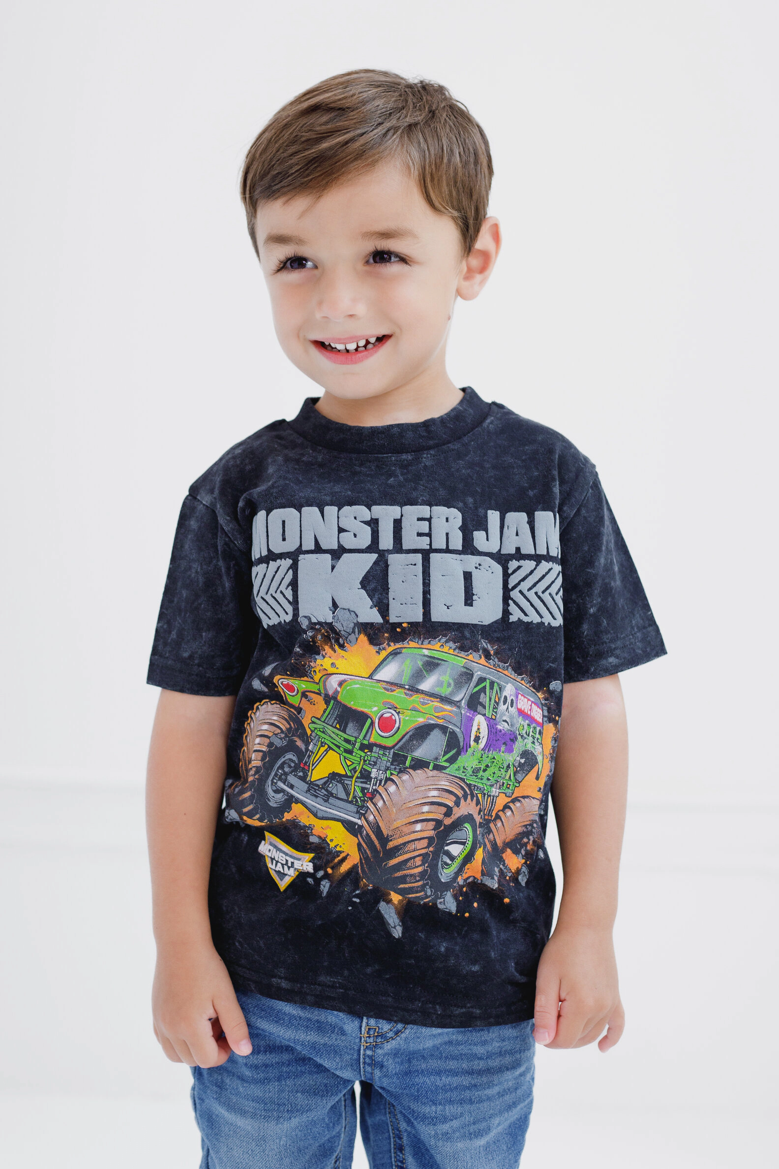 Monster Jam Grave Digger Matching Family Short Sleeve Cotton Graphic T-Shirt