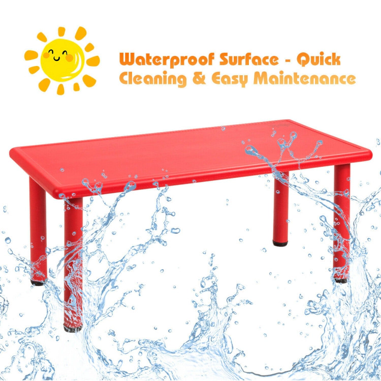 Hivvago Kids Plastic Rectangular Learn And Play Table