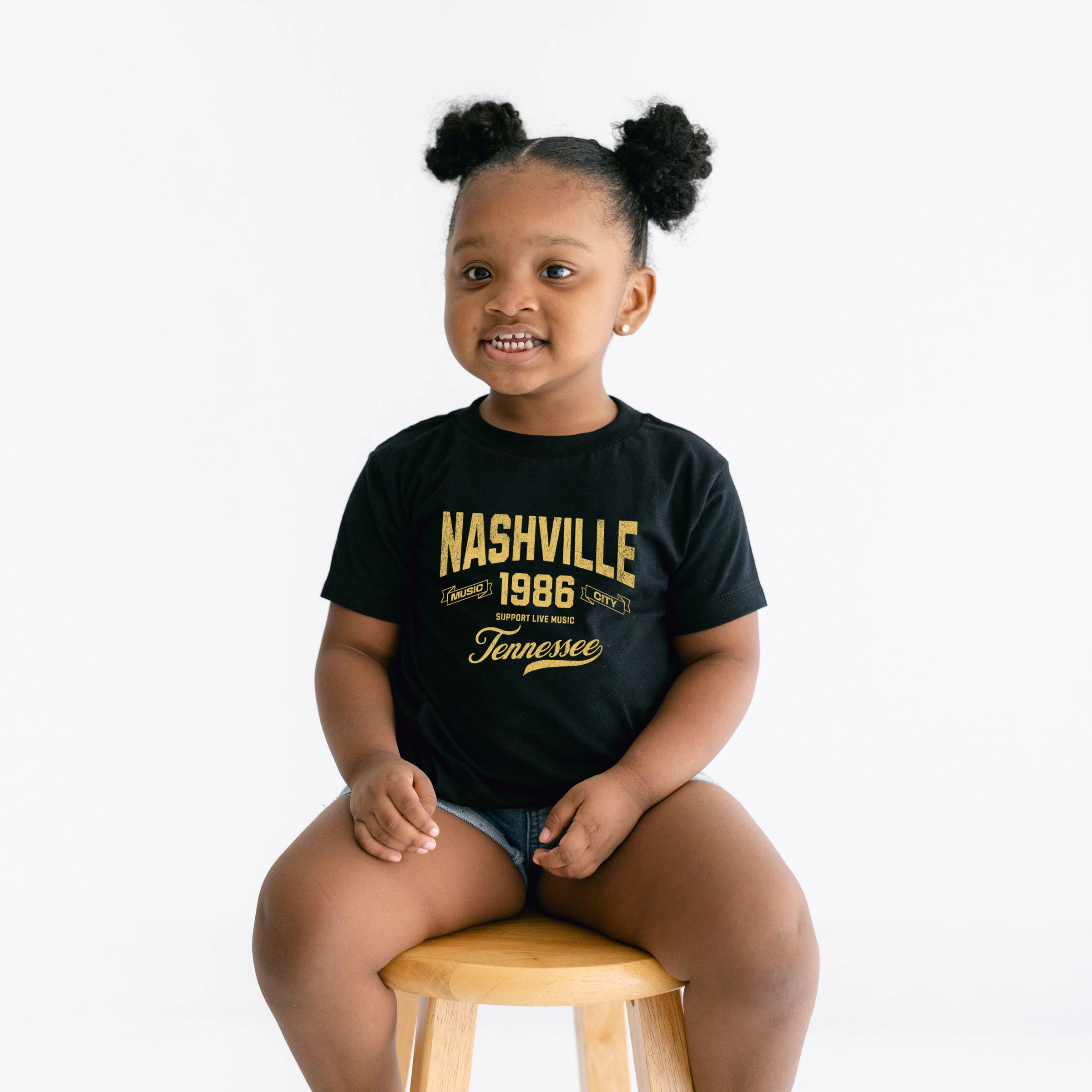 The Juniper Shop - Toddler Short Sleeve Graphic T-Shirt Nashville Tennessee Music City