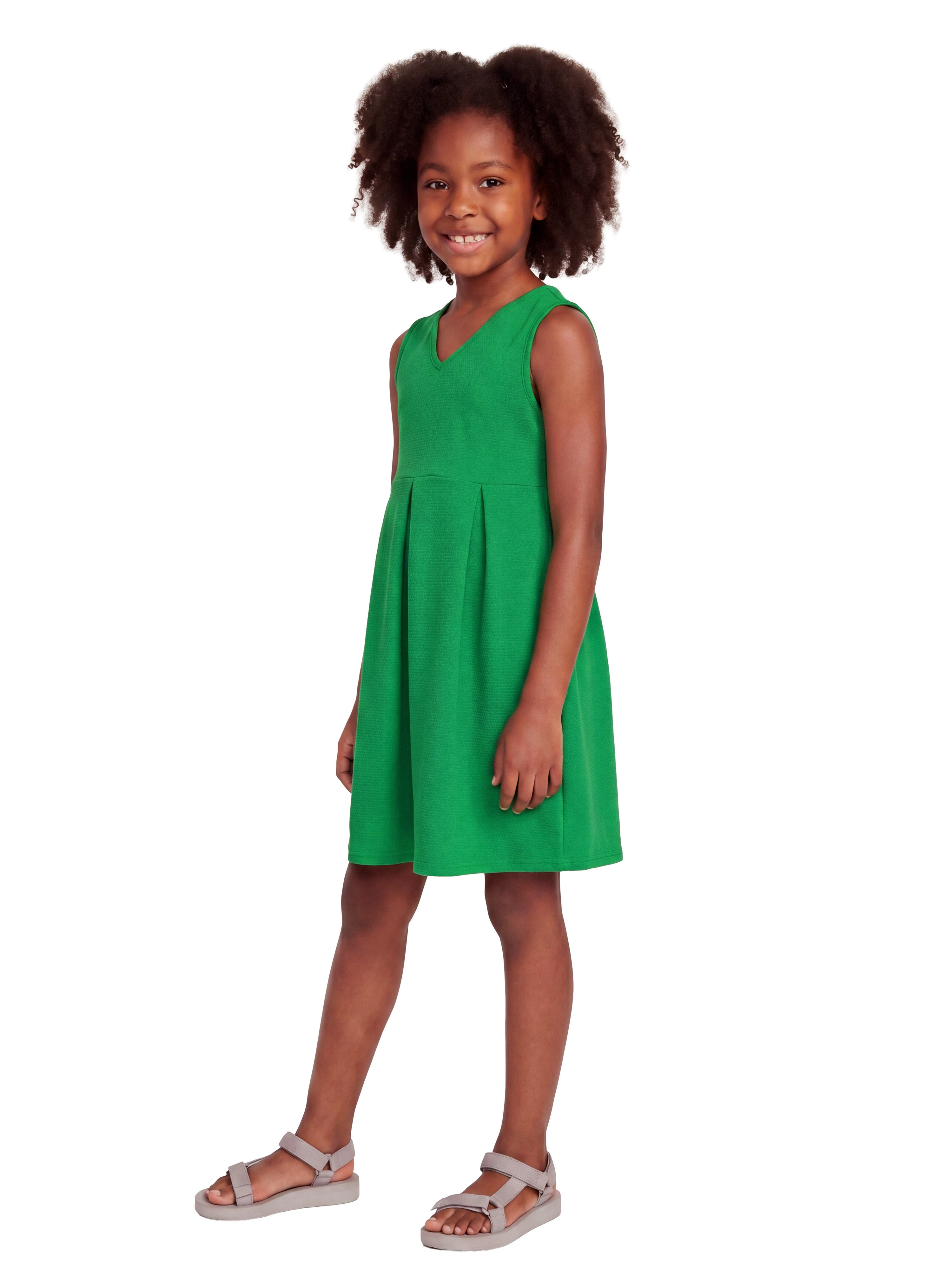 24sevenKid Essential Girls Sleeveless Pleated Party Dress