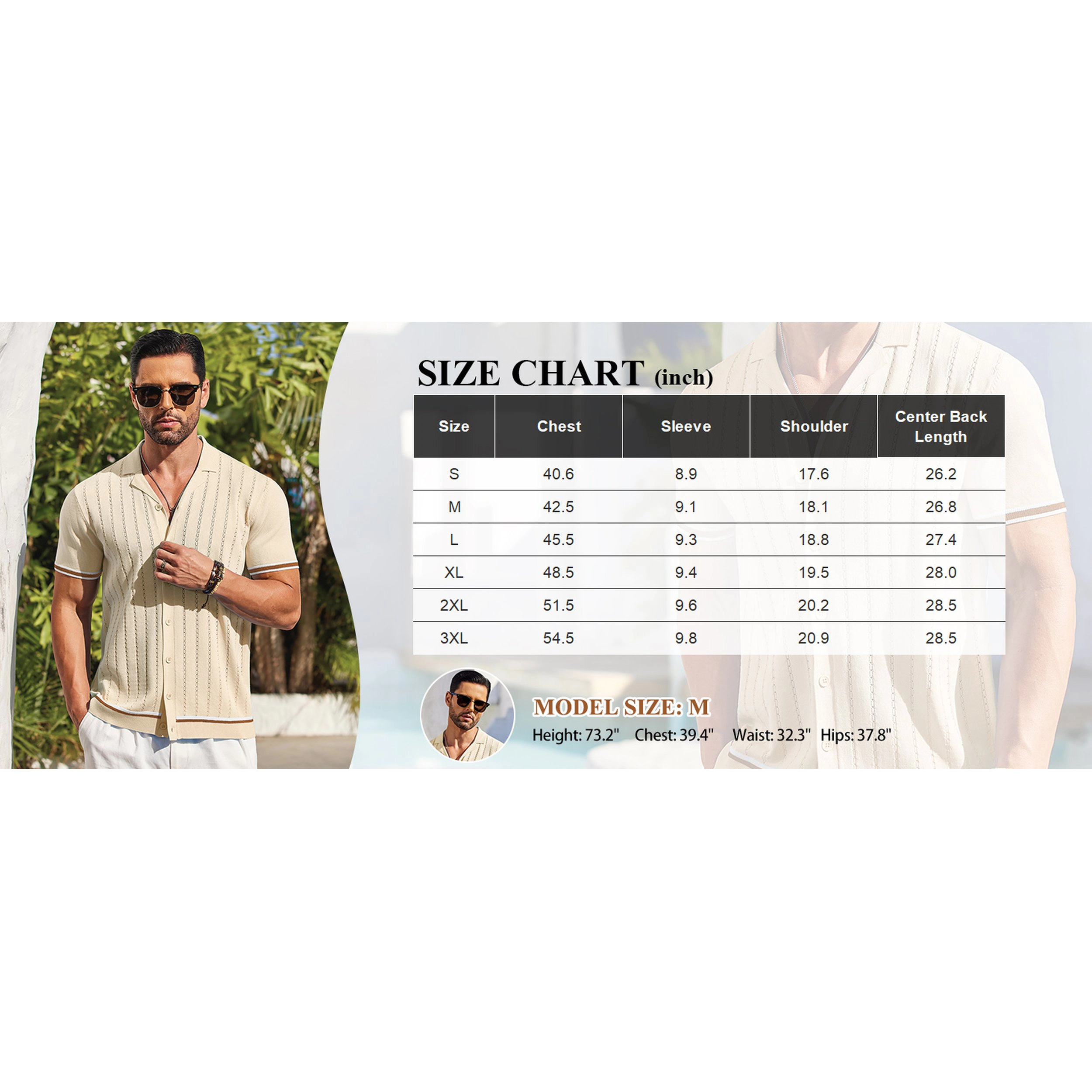 COOFANDY Men's Regular Fit Short Sleeve Knit Button Down Cardigan Shirt