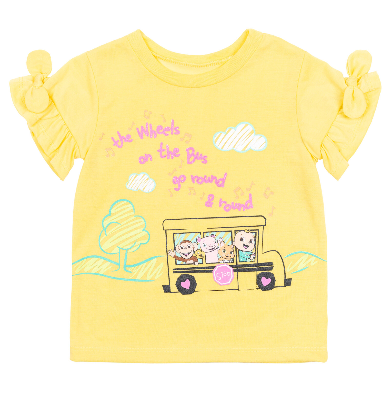 Cocomelon Girls' Glitter T-Shirt and Leggings Set