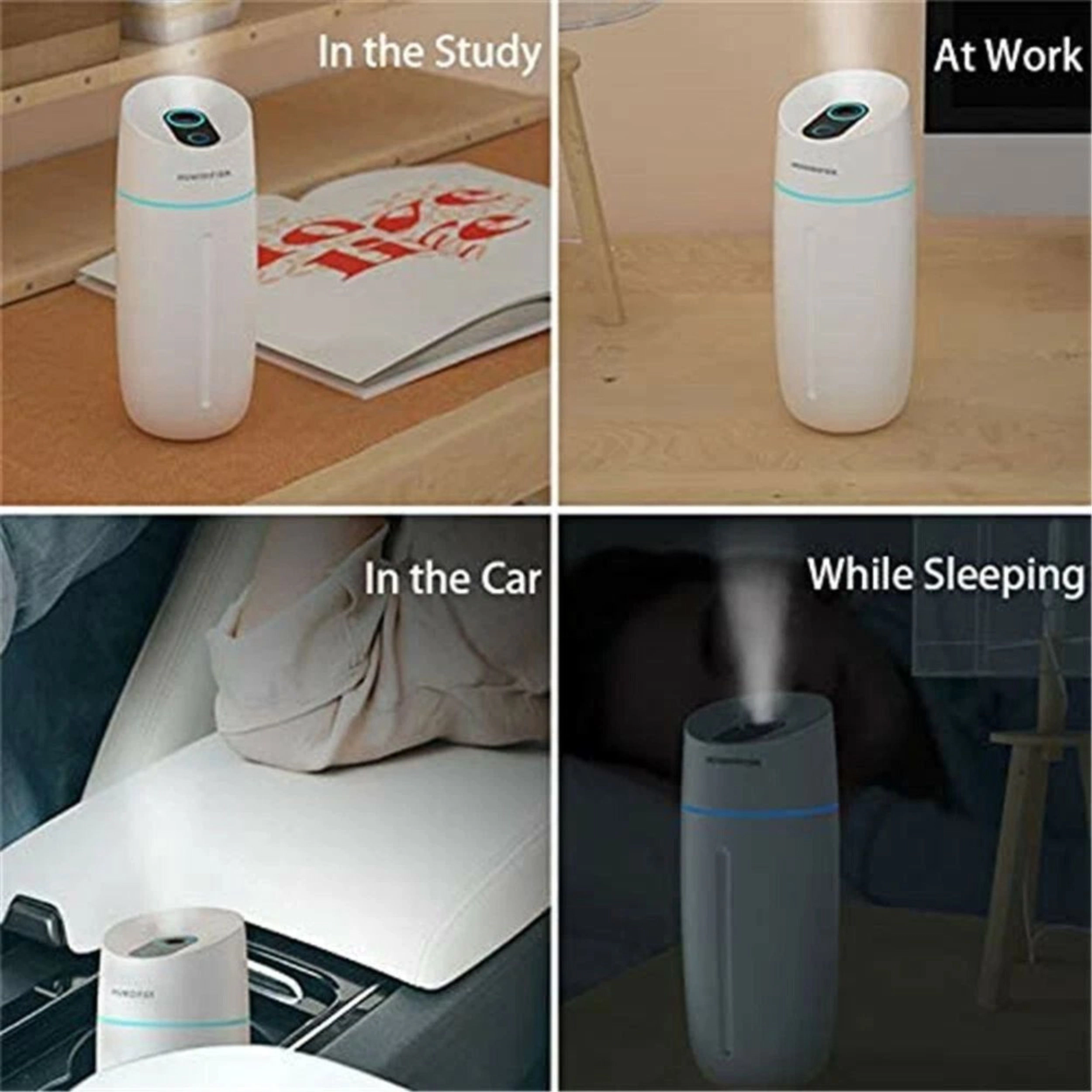 Home Collection Portable 260 mL USB Mini Humidifier with LED Light