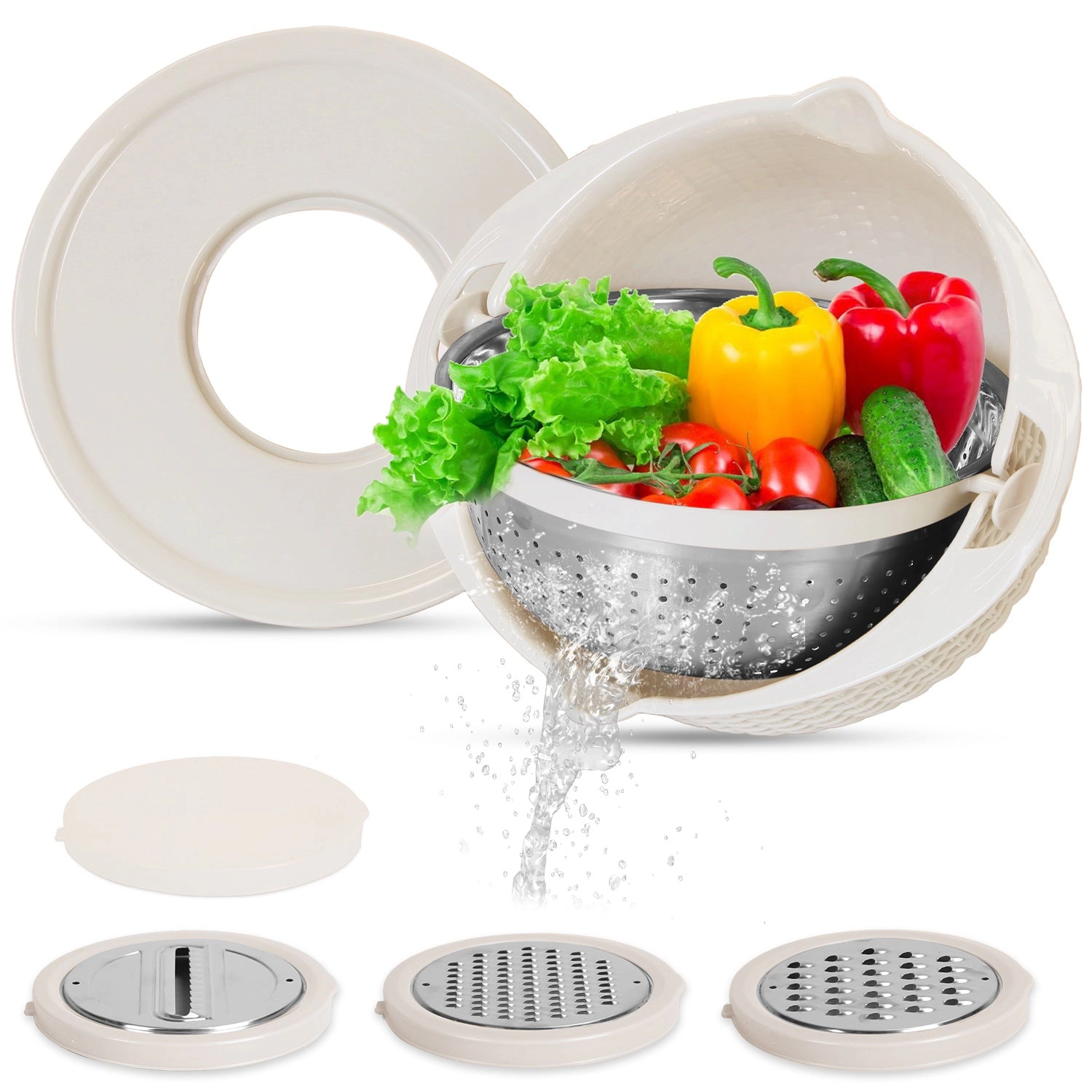 GBruno Stainless Steel Mixing Bowl With Grater Set
