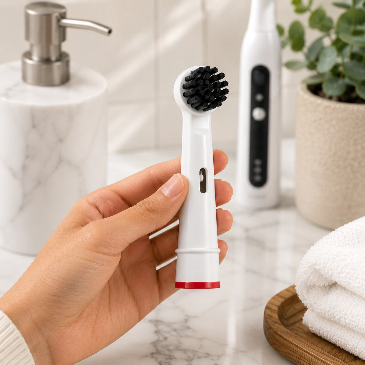 Pursonic Unisex Charcoal Infused Whitening Replacement Brush Heads for Electric Toothbrushes