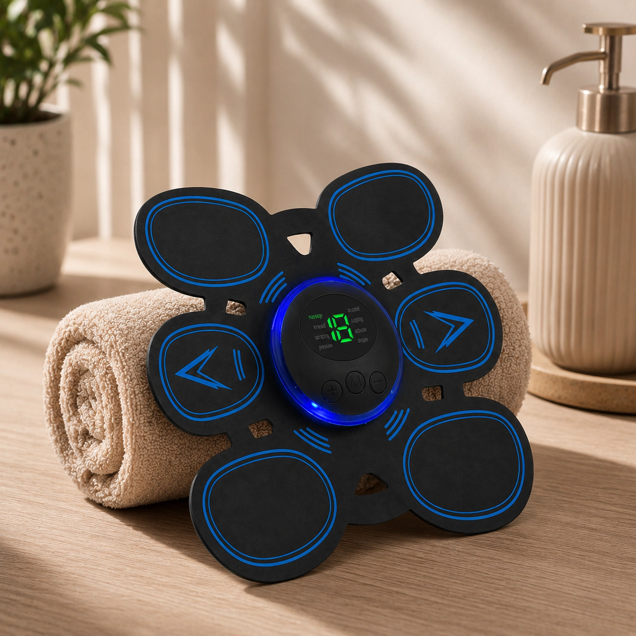 Pursonic Unisex Fitness Muscle Toning Device: Rechargeable Abdominal Muscle Toner & Massager