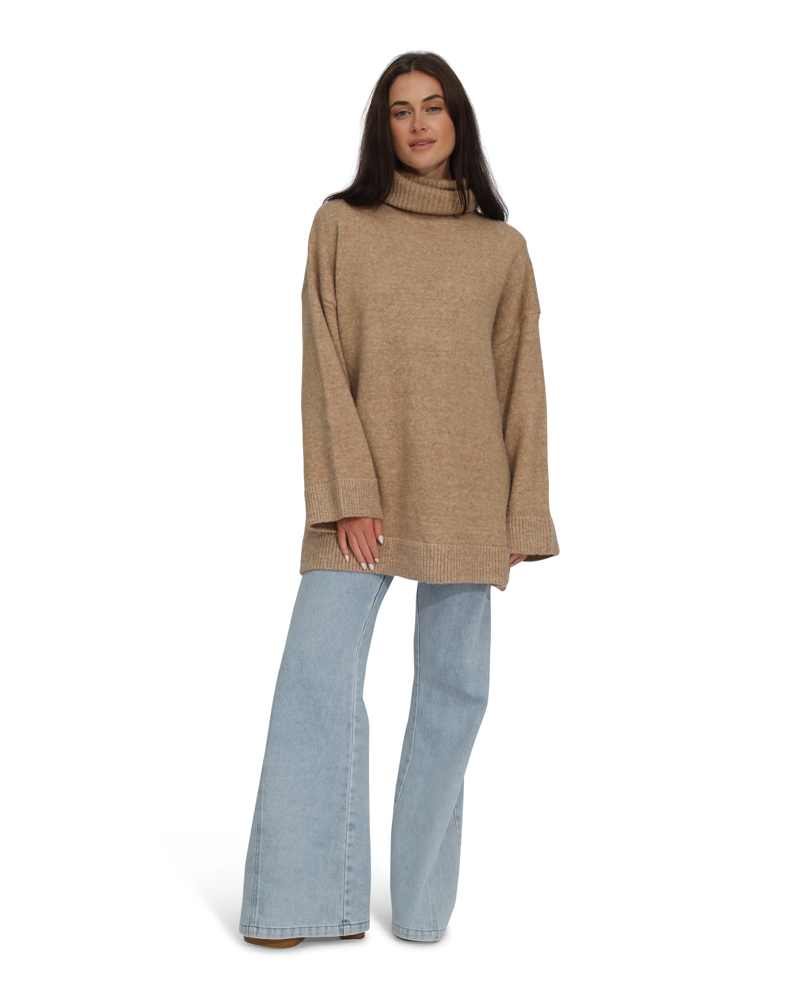 Belle & Bloom Womens Cuddle Me Oversized Tunic Sweater