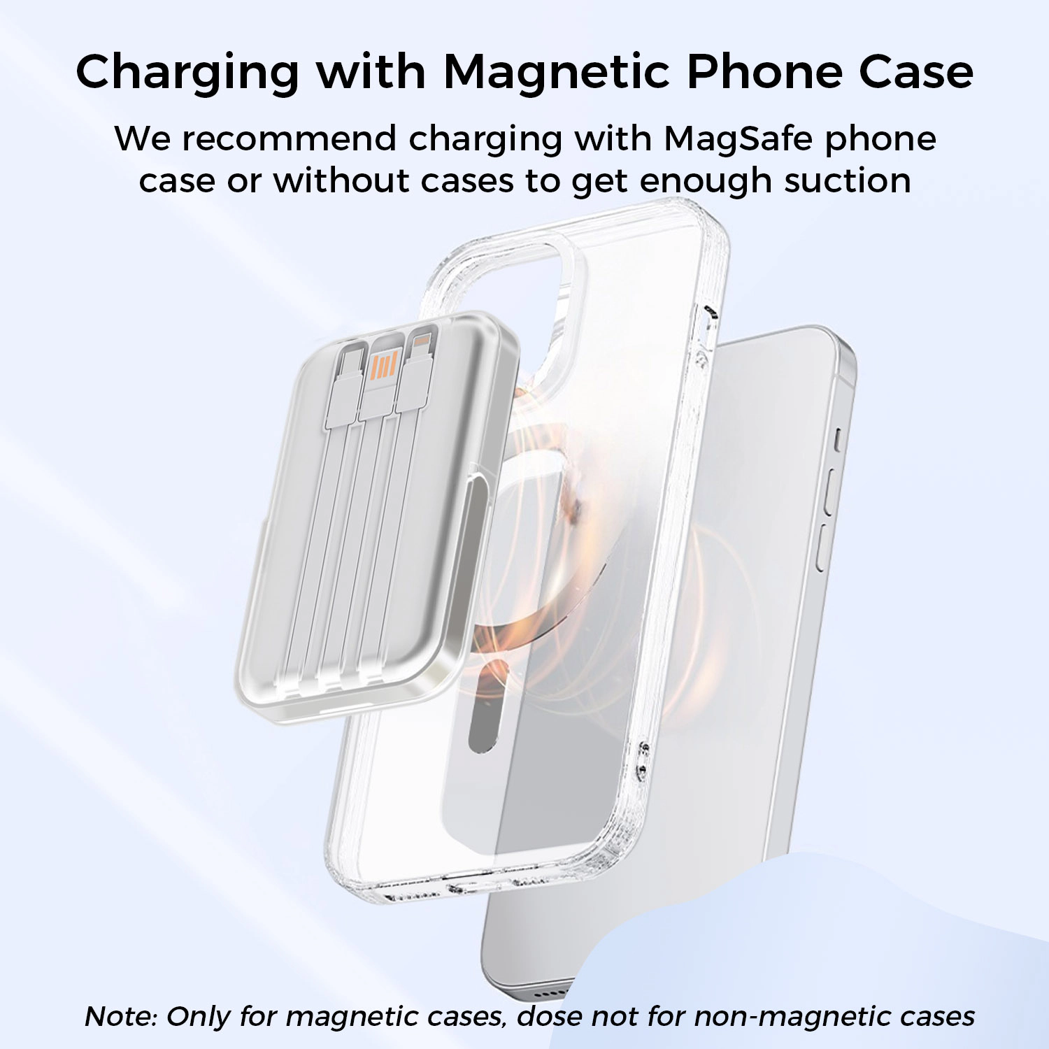 Alpha Digital 10,000mAh, 3 Cables, Magnetic Wireless Charging, Phone Stand - Power Bank