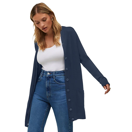 Ellos Plus Size Long Button Front Cardigan - JCPenney