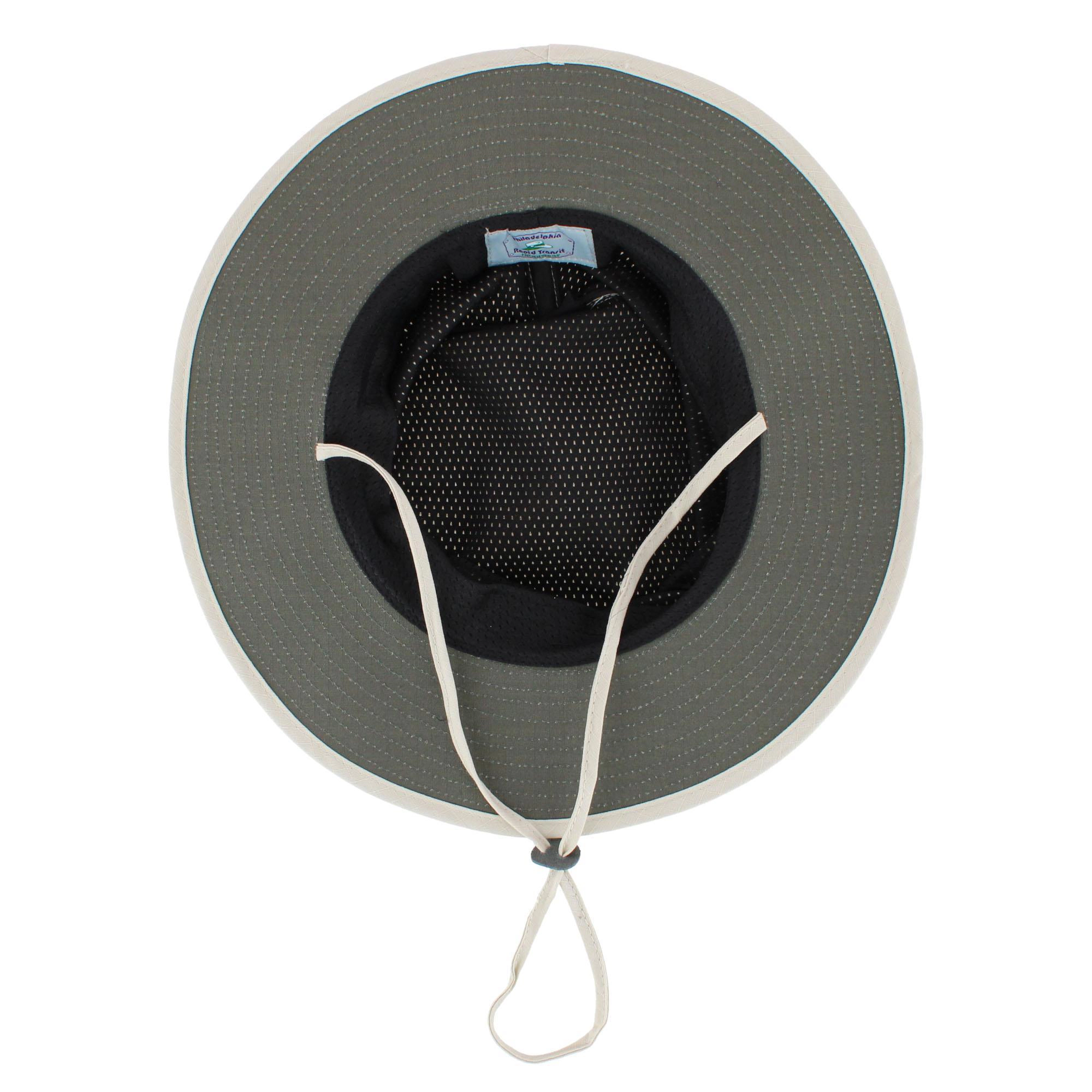 CTM Men's Cotton Safari Bucket Hat with Chin Cord