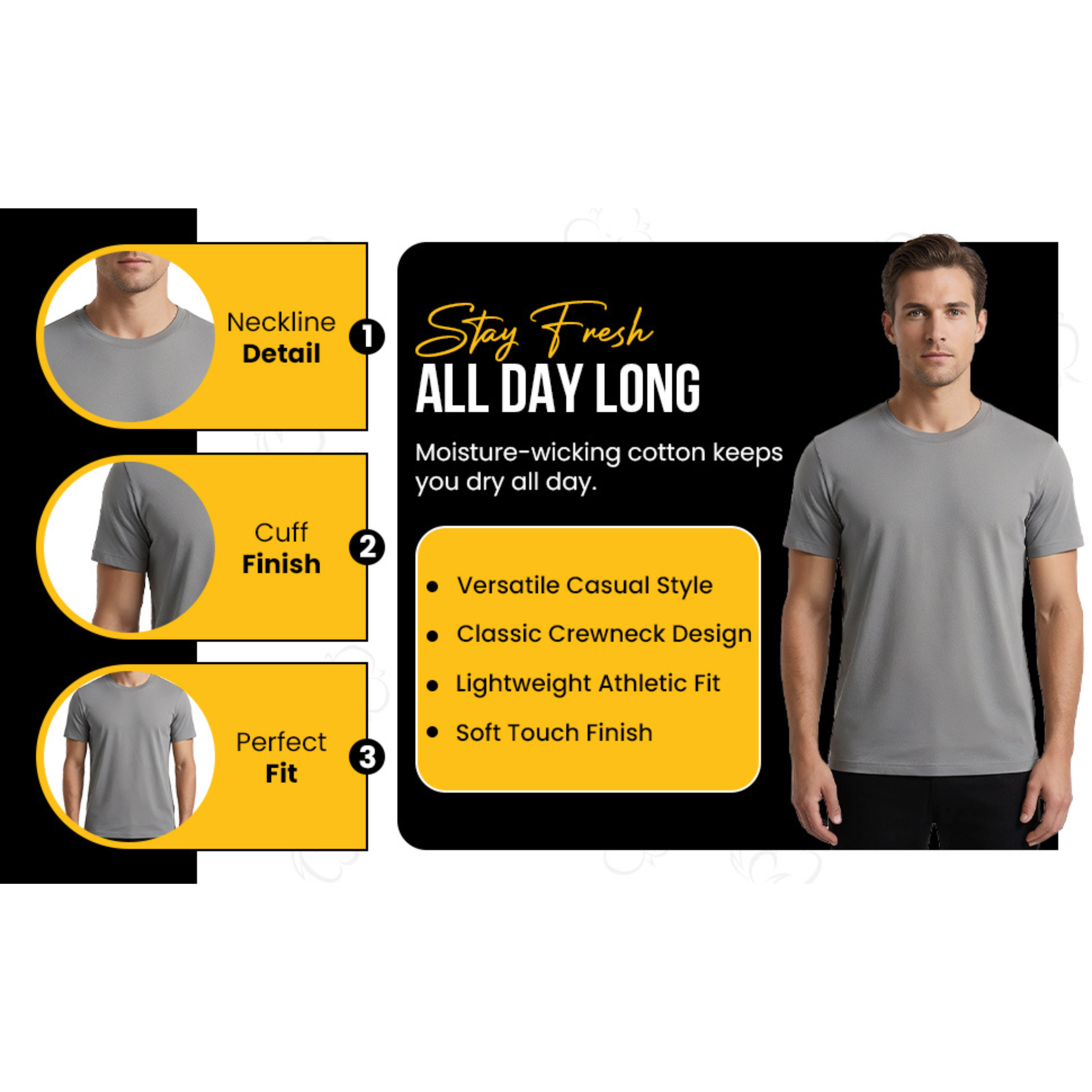 Wear Sierra Men's Short Sleeve Crewneck T-Shirt