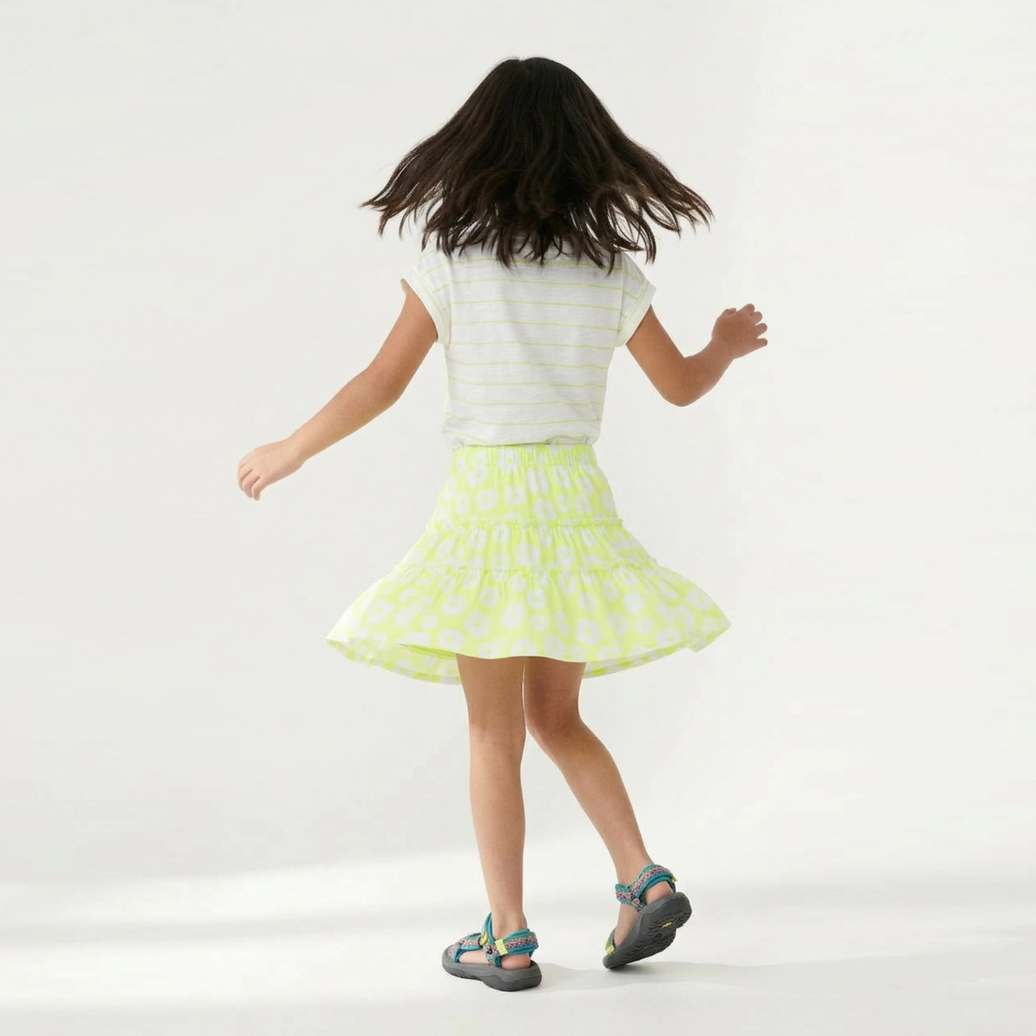 Rockets of Awesome Floral Flutter Skirt for Girls