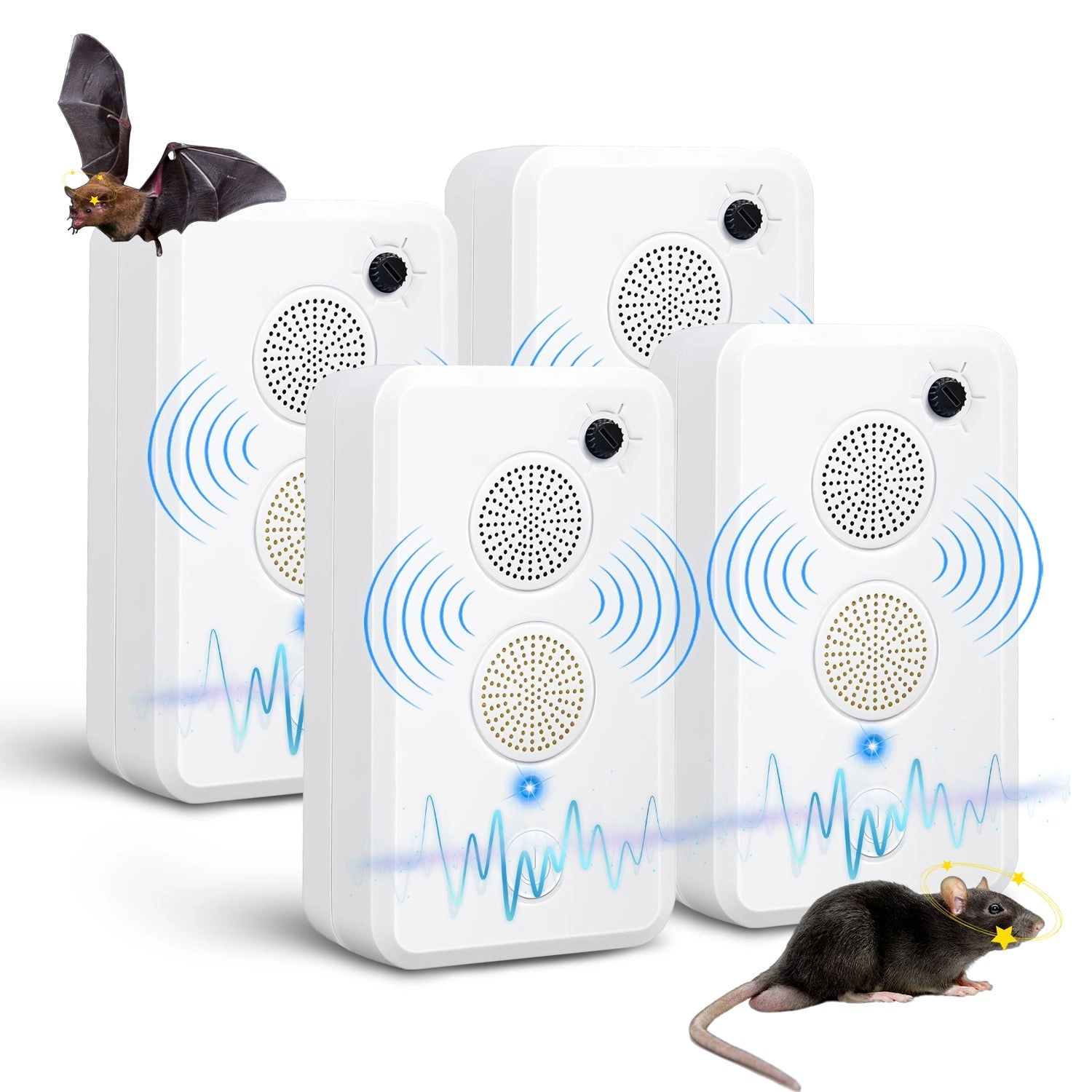 GBruno 2-Pc Rechargeable Ultrasonic Bat Repellent