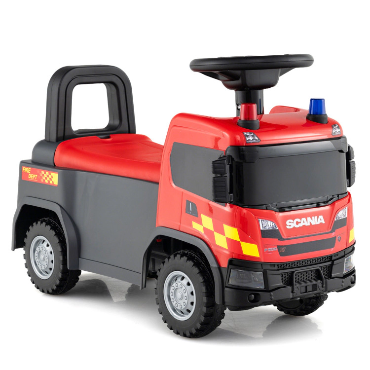 Hivvago Kids Ride On Push Car Licensed SCANIA Truck Toy with Steering Wheel and Music