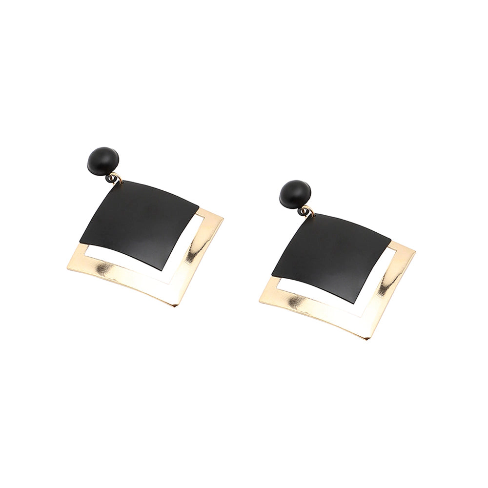 SOHI Women's Contrast Drop Earrings