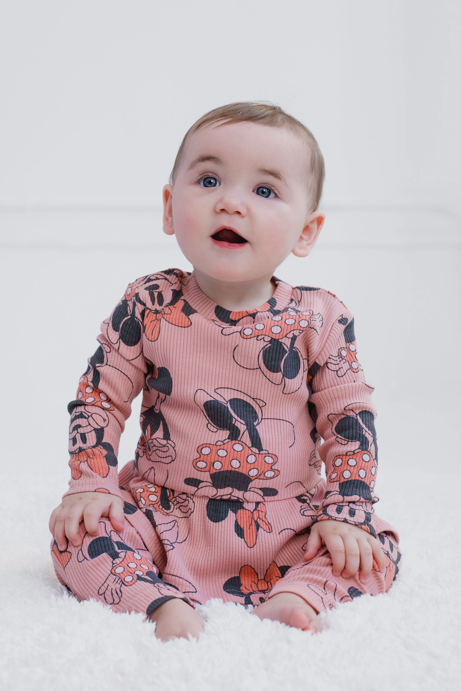 Disney Girls' Ribbed Long Sleeve Tee and Pants Set