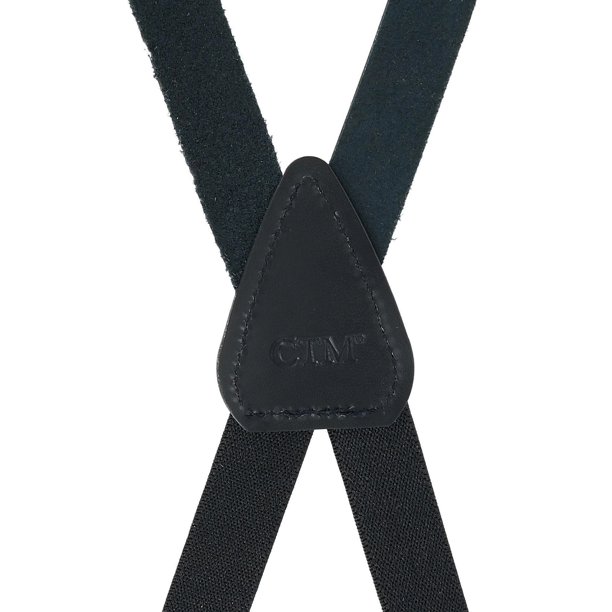 CTM Coated Leather Clip-End 3/4 Inch Suspenders