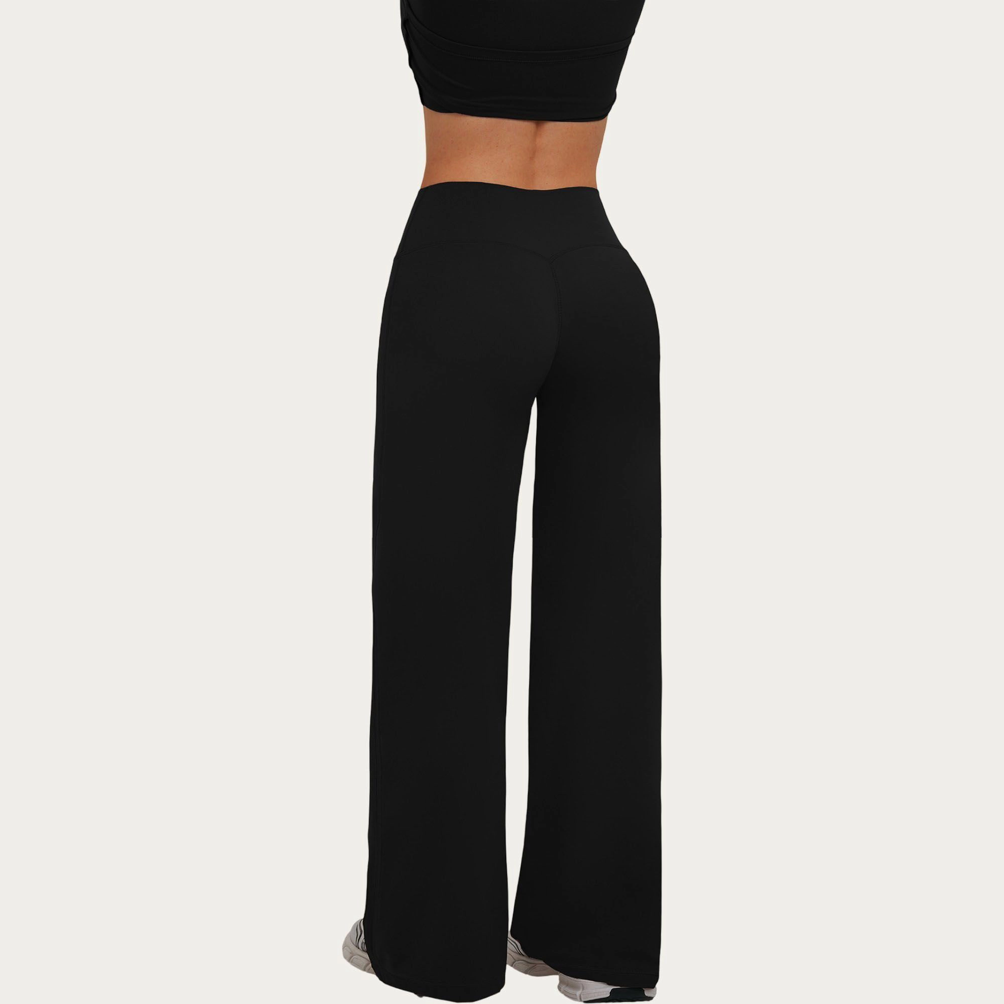 Anna-Kaci Women's High-Waist Wide-Leg Yoga Pants Stretch Lounge Workout Training Relaxed Athletic