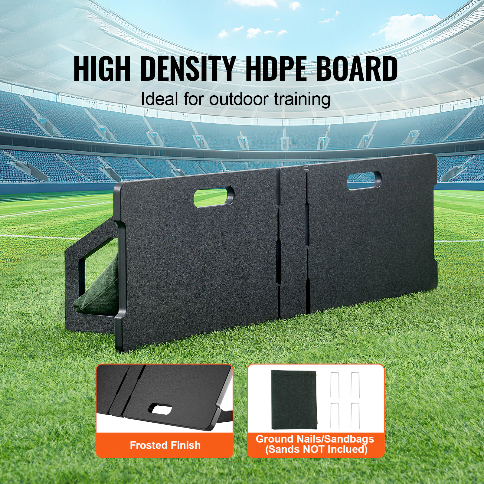 HONGGE Soccer Rebounder Board Portable Soccer Wall with 2 Angles Rebound Foldable HDPE Kickback Rebound Board Soccer