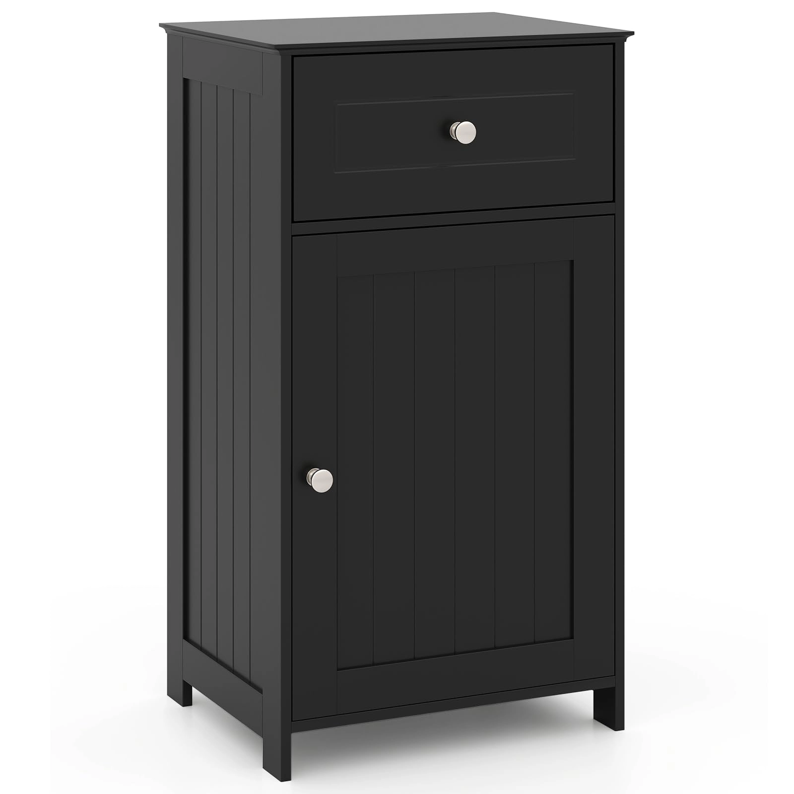 Glintex Single-Door Bathroom Cabinet with Adjustable Shelf Drawer and 66-Lb Top