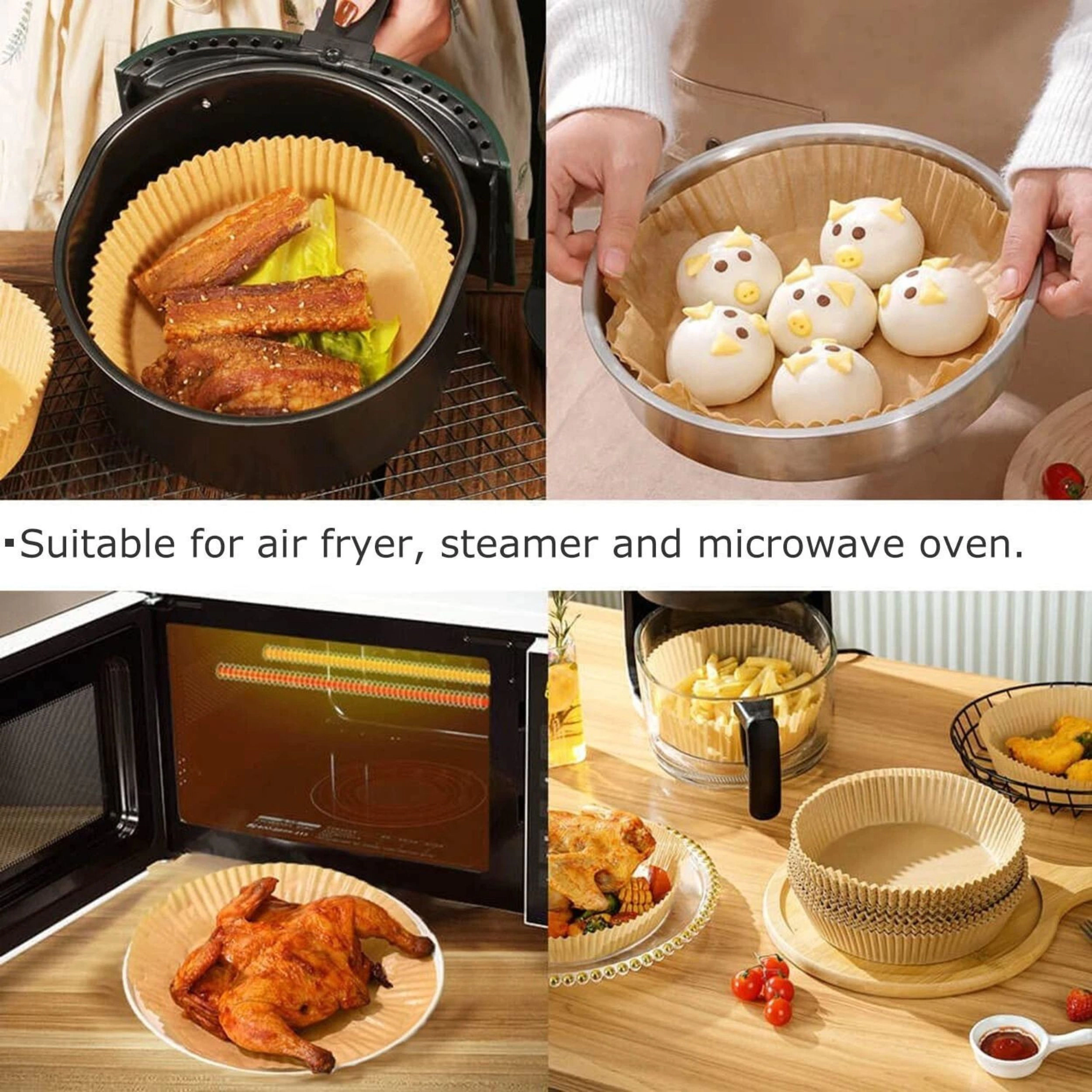 Home Collection Disposable Air Fryer Parchment Paper Liners Pack of 100