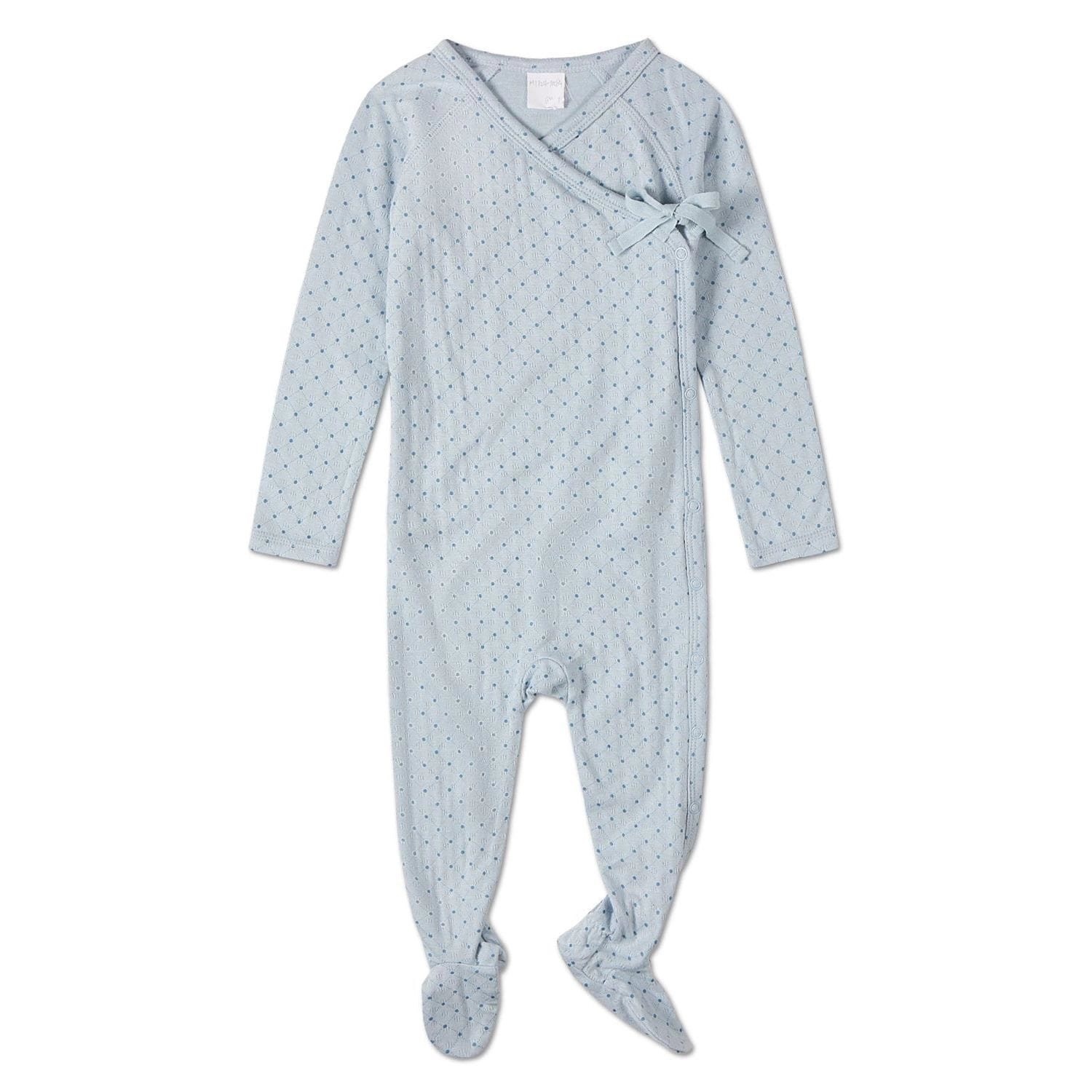 MeMoi 3 Piece Baby Boys "Little Dots" Rayon Blend Pointelle Footie Set