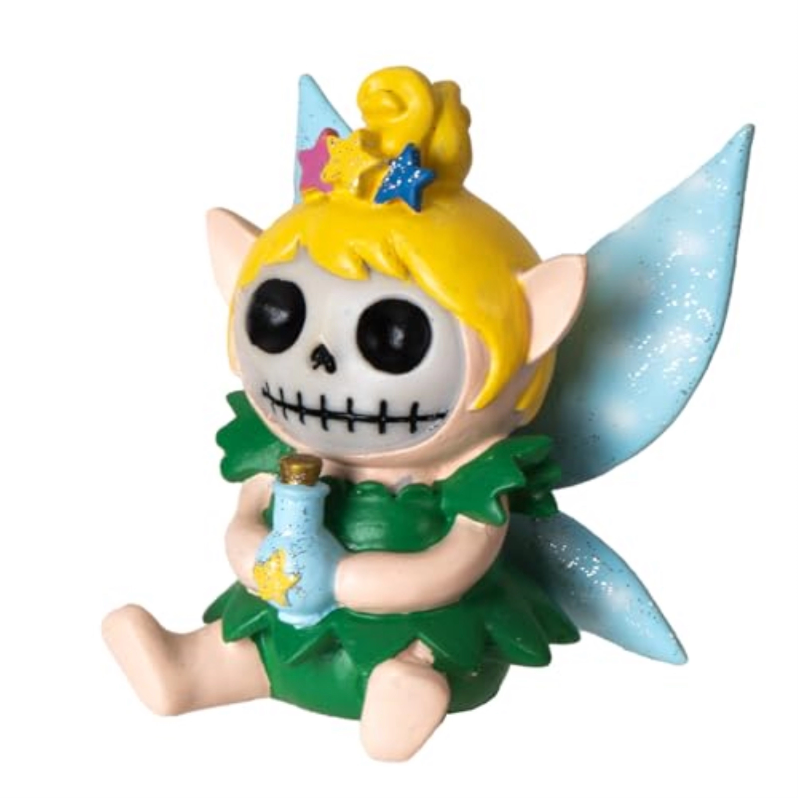 Pacific Giftware Tinker Bell Furrybones Collectible Figurine Skeleton Figurine in Magical Fairy Costume with Blue Magical Potion 3 Tall