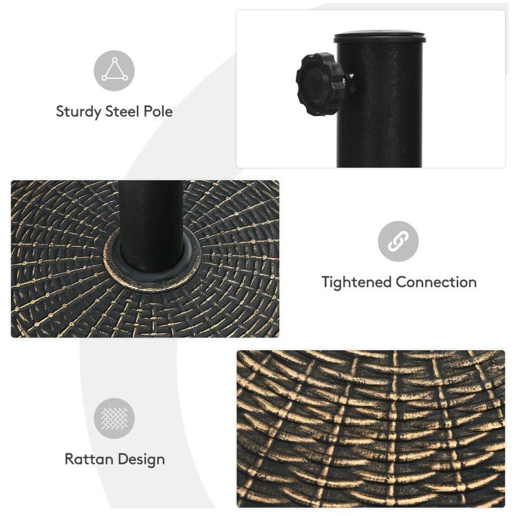 Hivvago 27 Lbs Patio Market Umbrella Base Stand