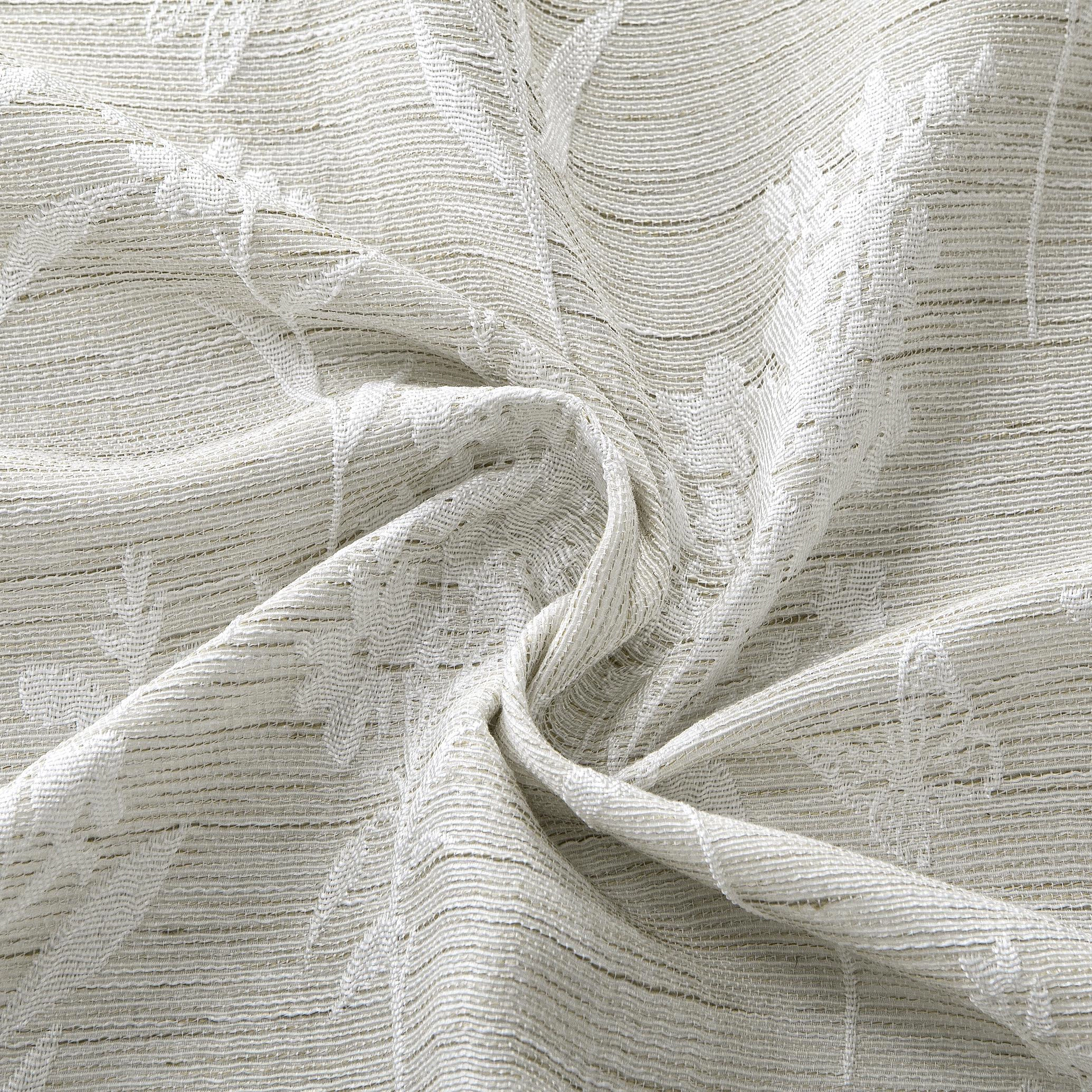 Dainty Home Justina Botanical Leaf Pattern Textured Soft Linen Textured Fabric Shower Curtain, 72" x 72"