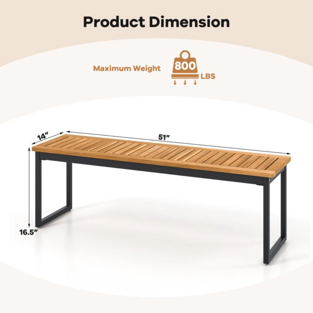 Hivvago Set Of 2 Patio Dining Bench For 2-3 Person Indoor Outdoor