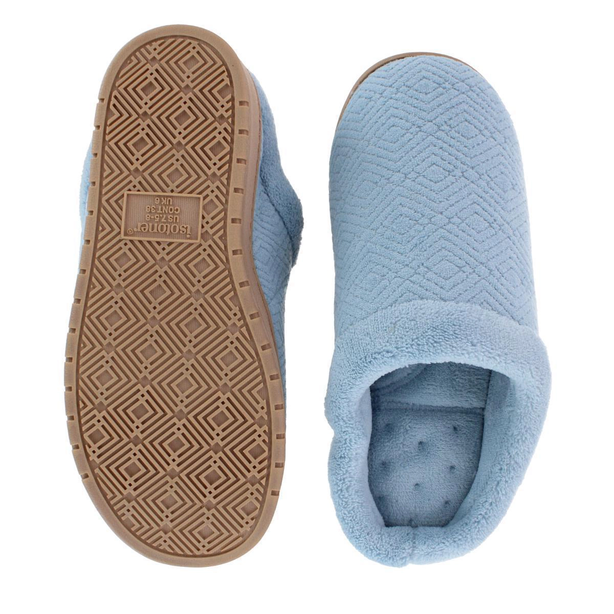 Isotoner Women's Sculpted Microterry Hoodback Clog Slippers